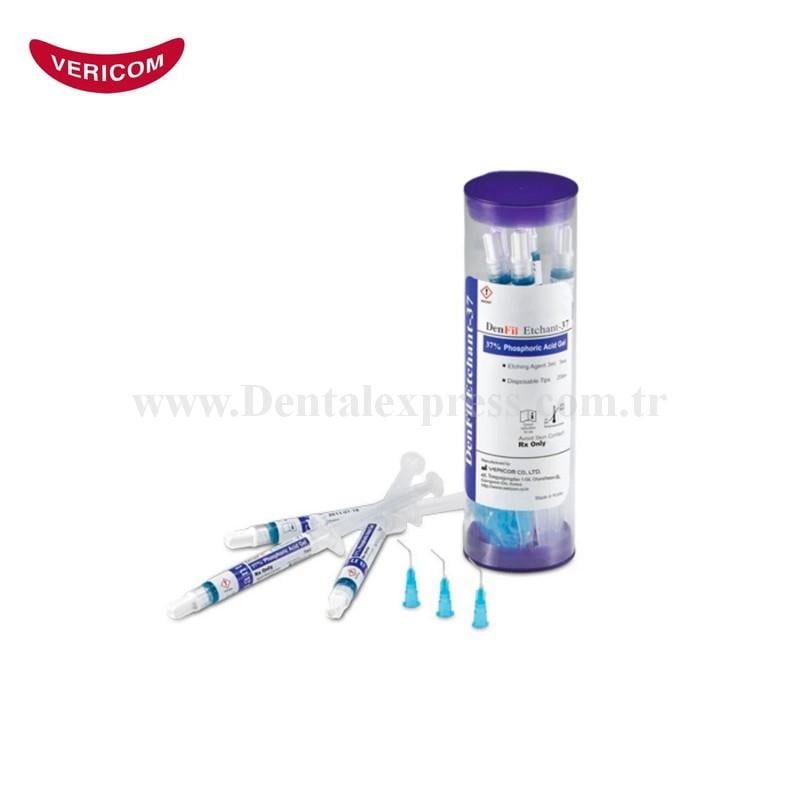 Vericom DenFil Etchant 37 Fosforik Asit Jel 12 x 3 ml Şırınga