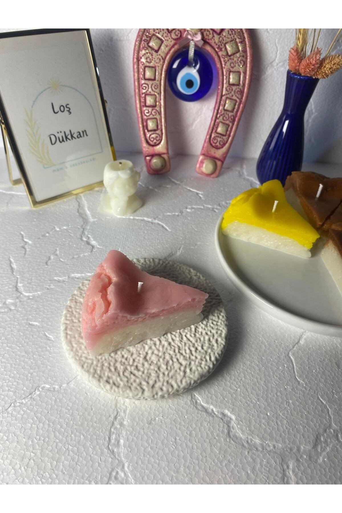 1 Adet Çilek Konsepli Çizkek Cheesecake Candle
