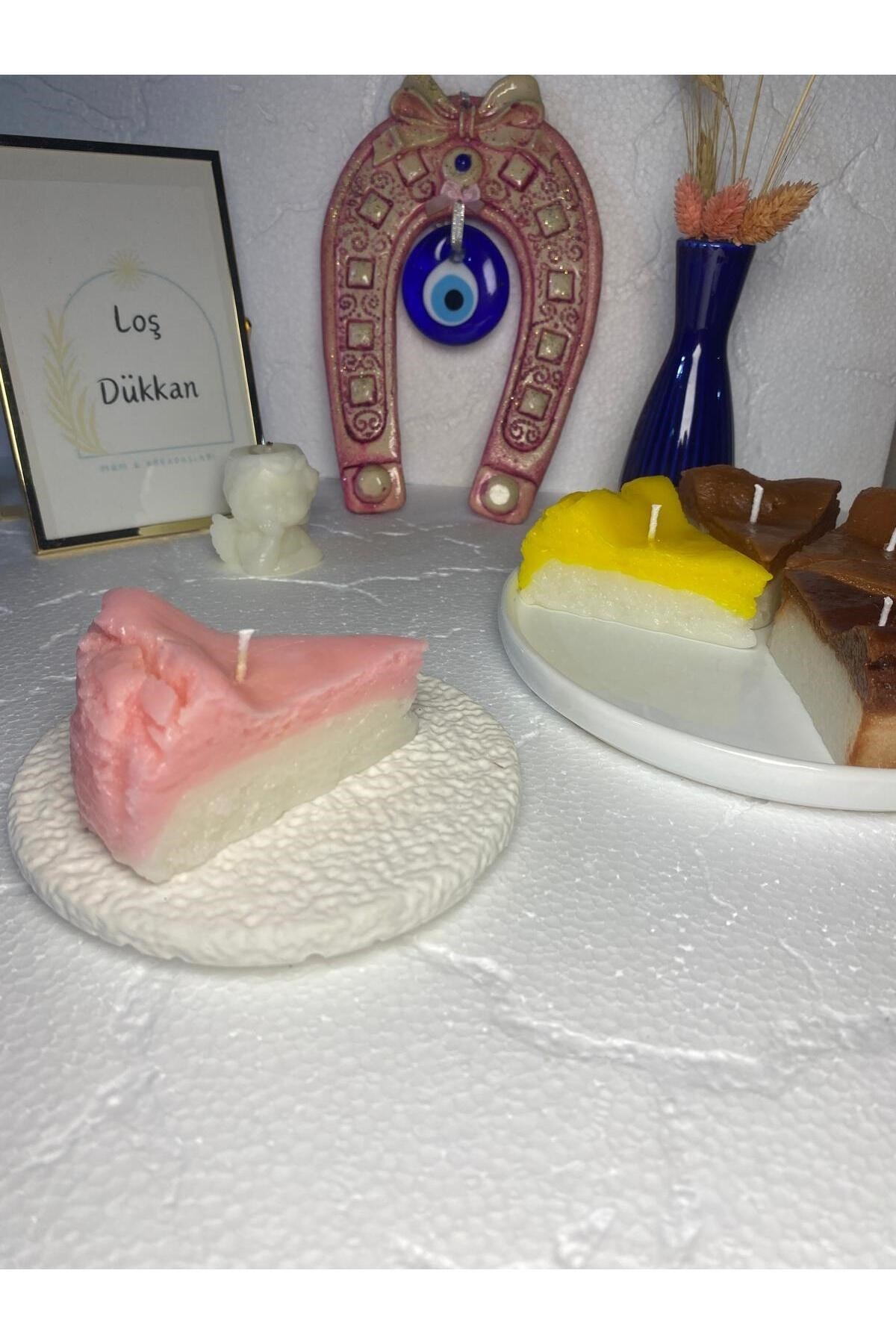 1 Adet Çilek Konsepli Çizkek Cheesecake Candle