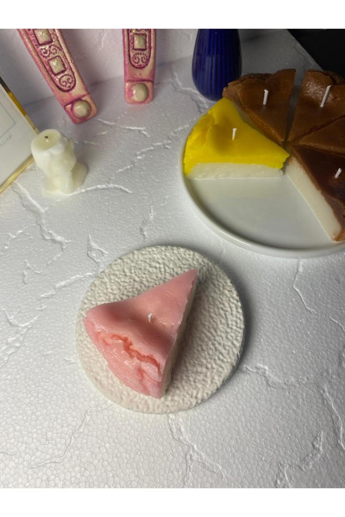 1 Adet Çilek Konsepli Çizkek Cheesecake Candle