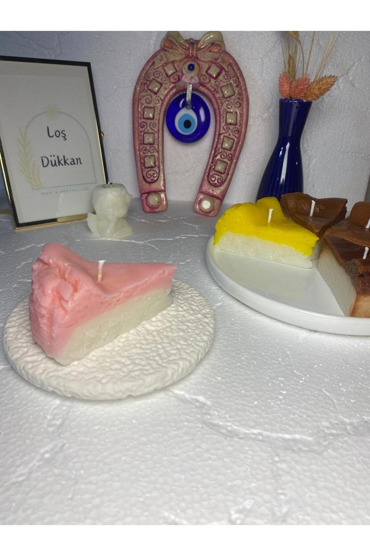 1 Adet Çilek Konsepli Çizkek Cheesecake Candle
