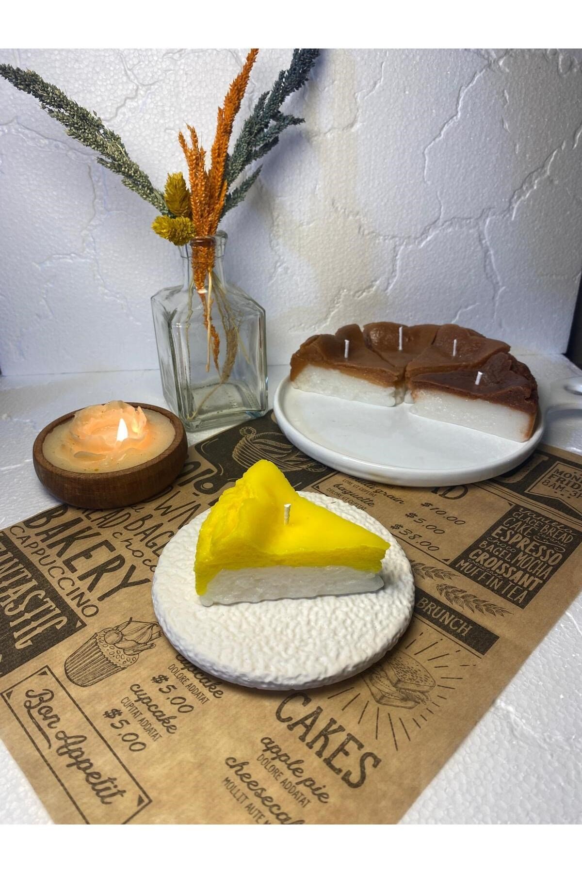 1 Adet Limonlu Çizkek - Cheesecake Candle