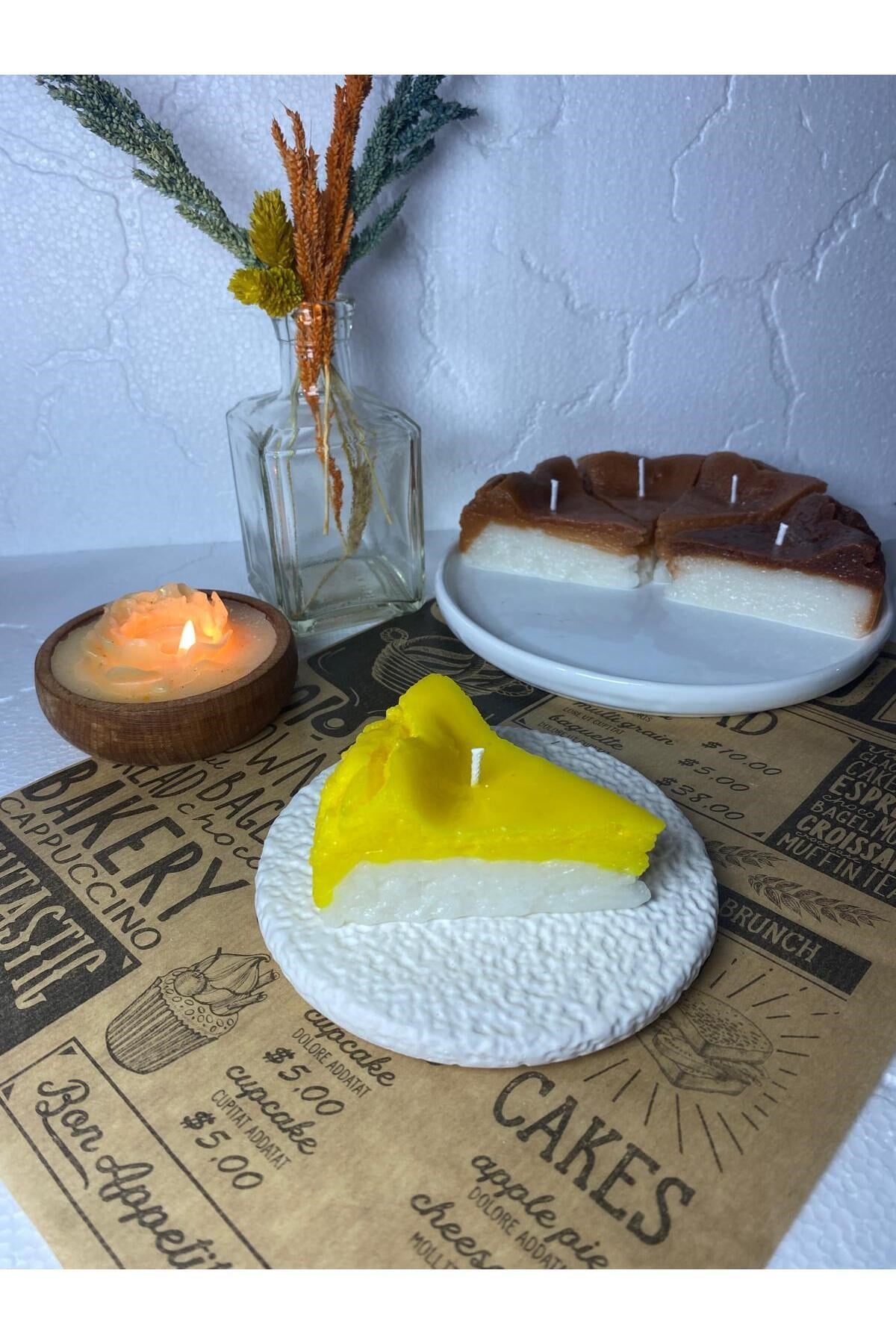 1 Adet Limonlu Çizkek - Cheesecake Candle