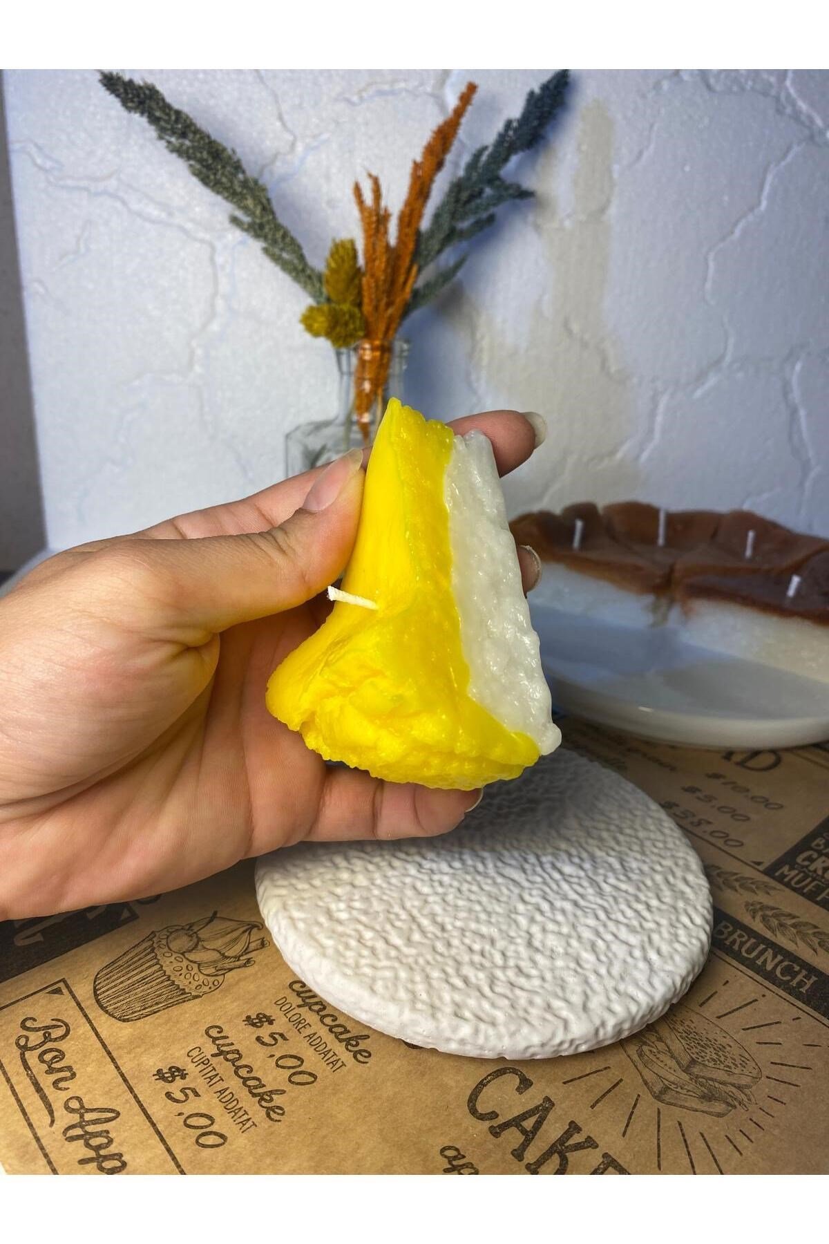 1 Adet Limonlu Çizkek - Cheesecake Candle