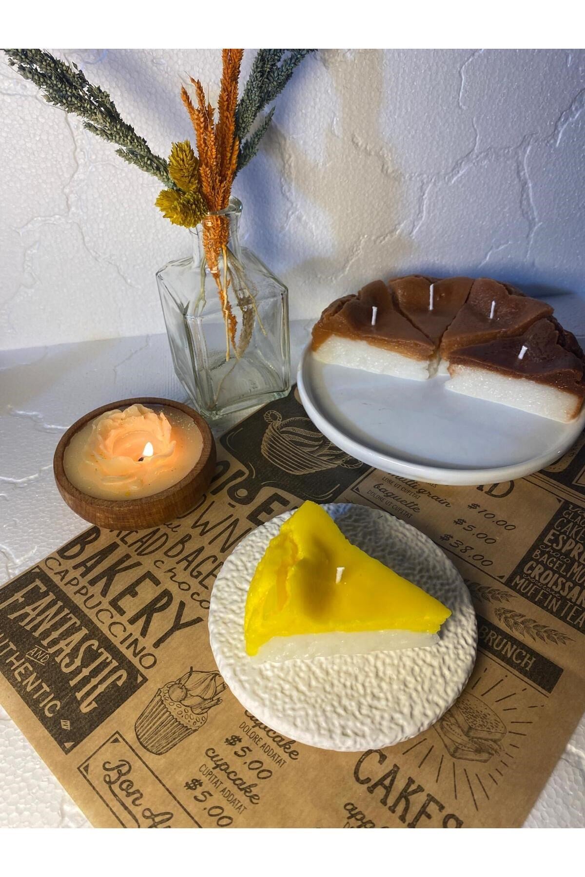 1 Adet Limonlu Çizkek - Cheesecake Candle
