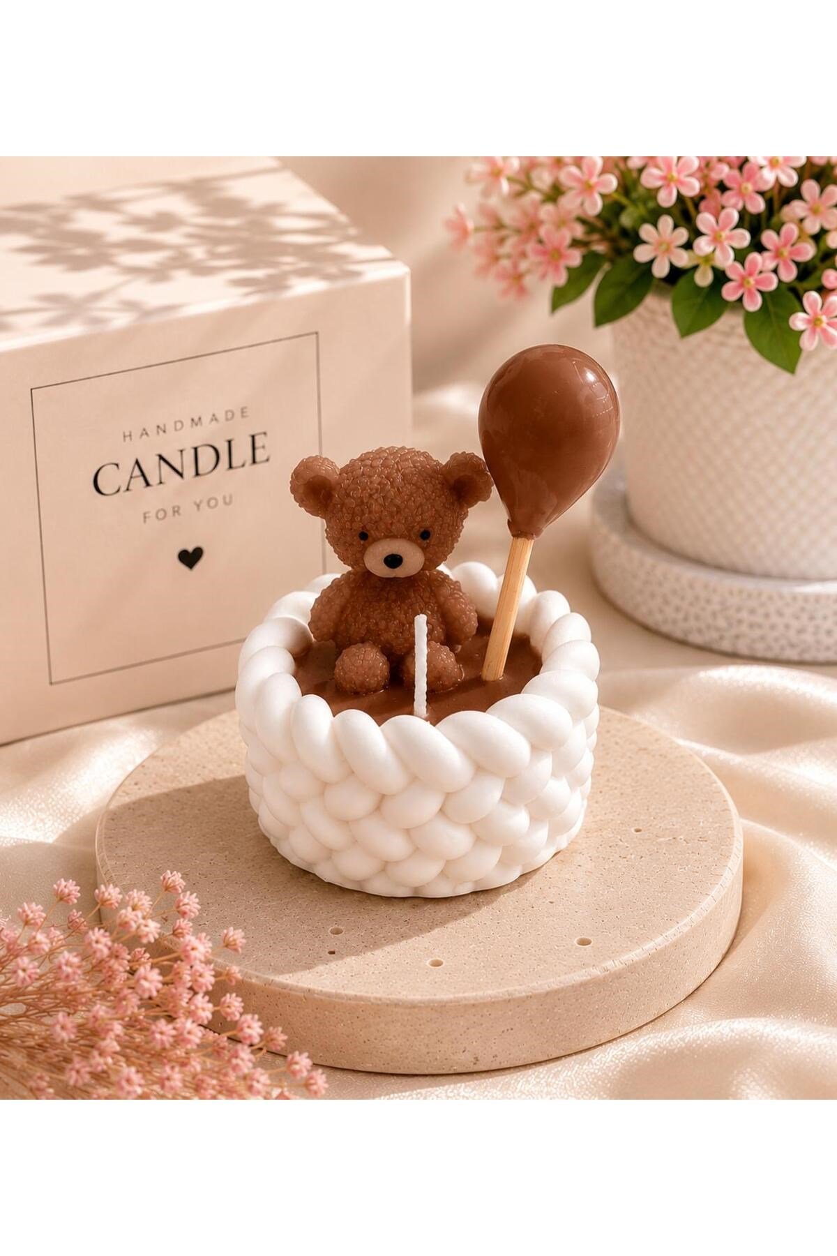10 Adet Mini Kasede Ayıcıklı MUM Hediyelik Dağıtmalık Bebek Doğumgünü Babyshower Parti Mevlüt