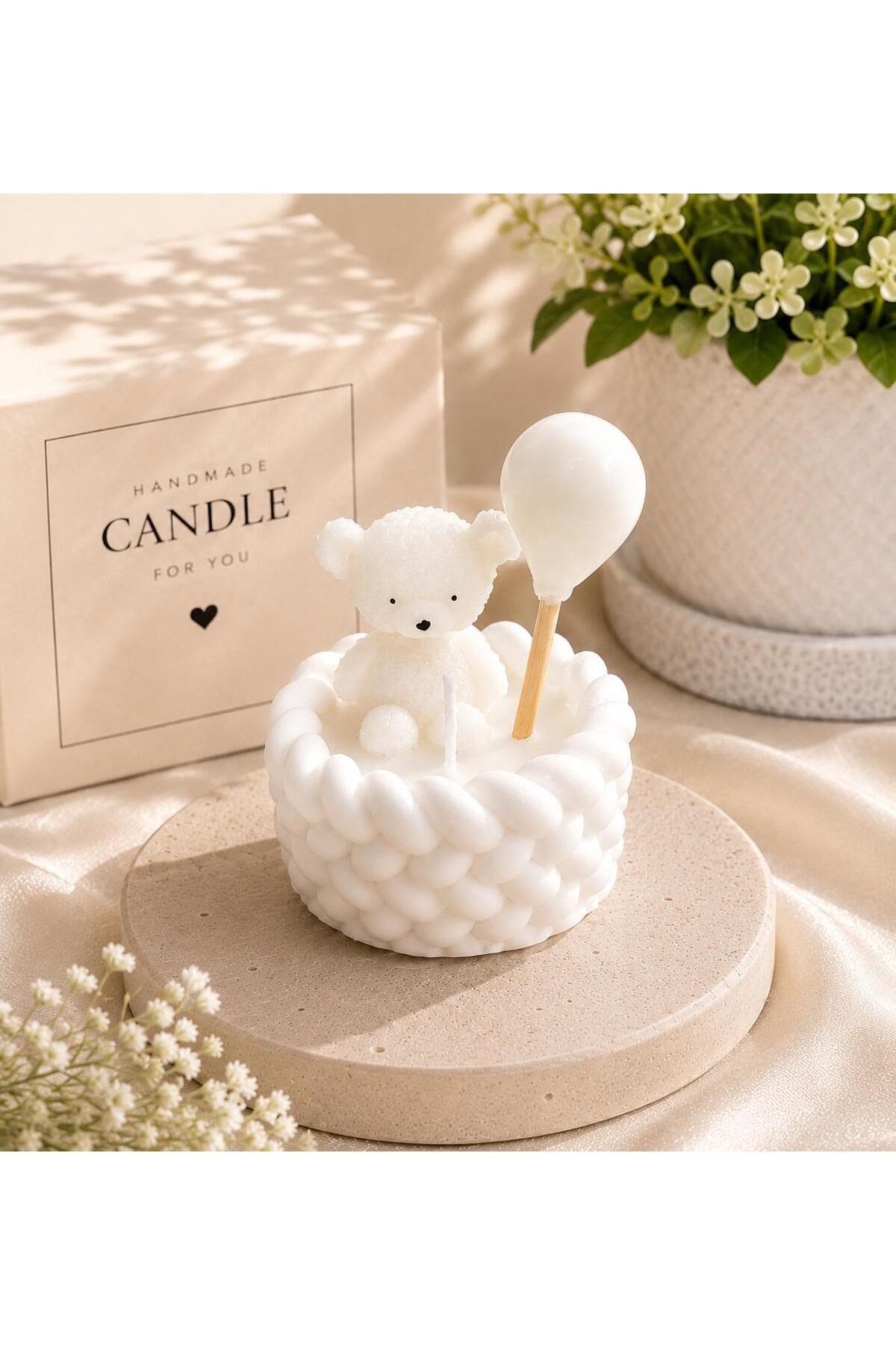 10 Adet Mini Kasede Ayıcıklı MUM Hediyelik Dağıtmalık Bebek Doğumgünü Babyshower Parti Mevlüt