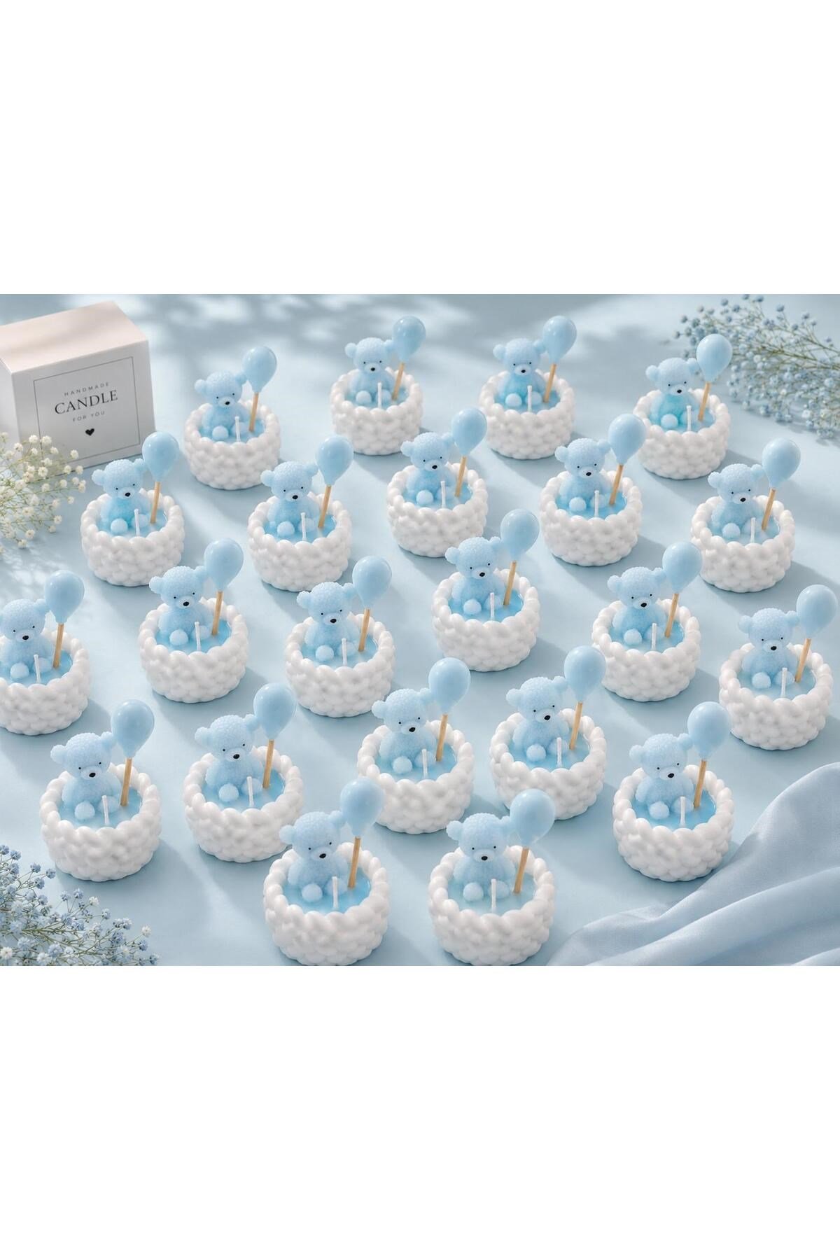 10 Adet Mini Kasede Ayıcıklı MUM Hediyelik Dağıtmalık Bebek Doğumgünü Babyshower Parti Mevlüt