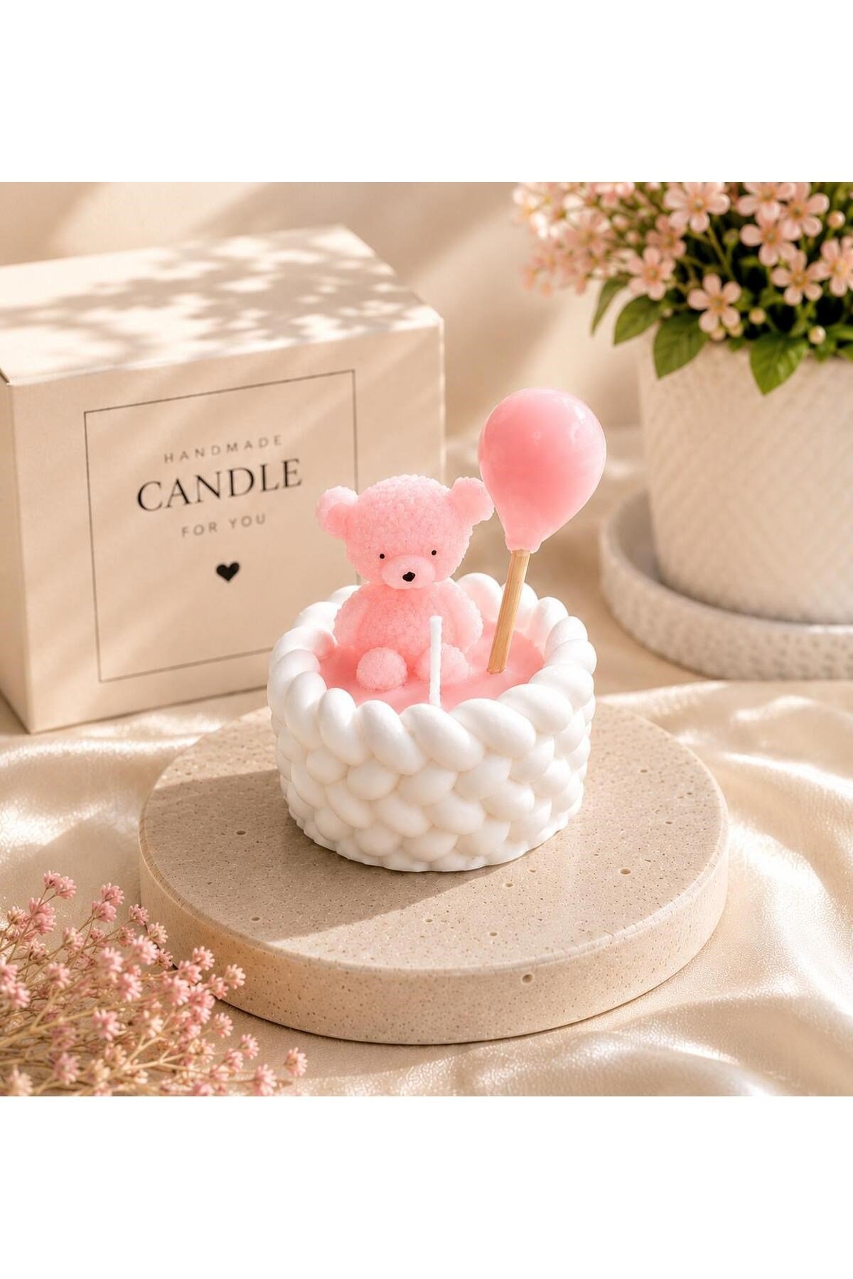 10 Adet Mini Kasede Ayıcıklı MUM Hediyelik Dağıtmalık Bebek Doğumgünü Babyshower Parti Mevlüt