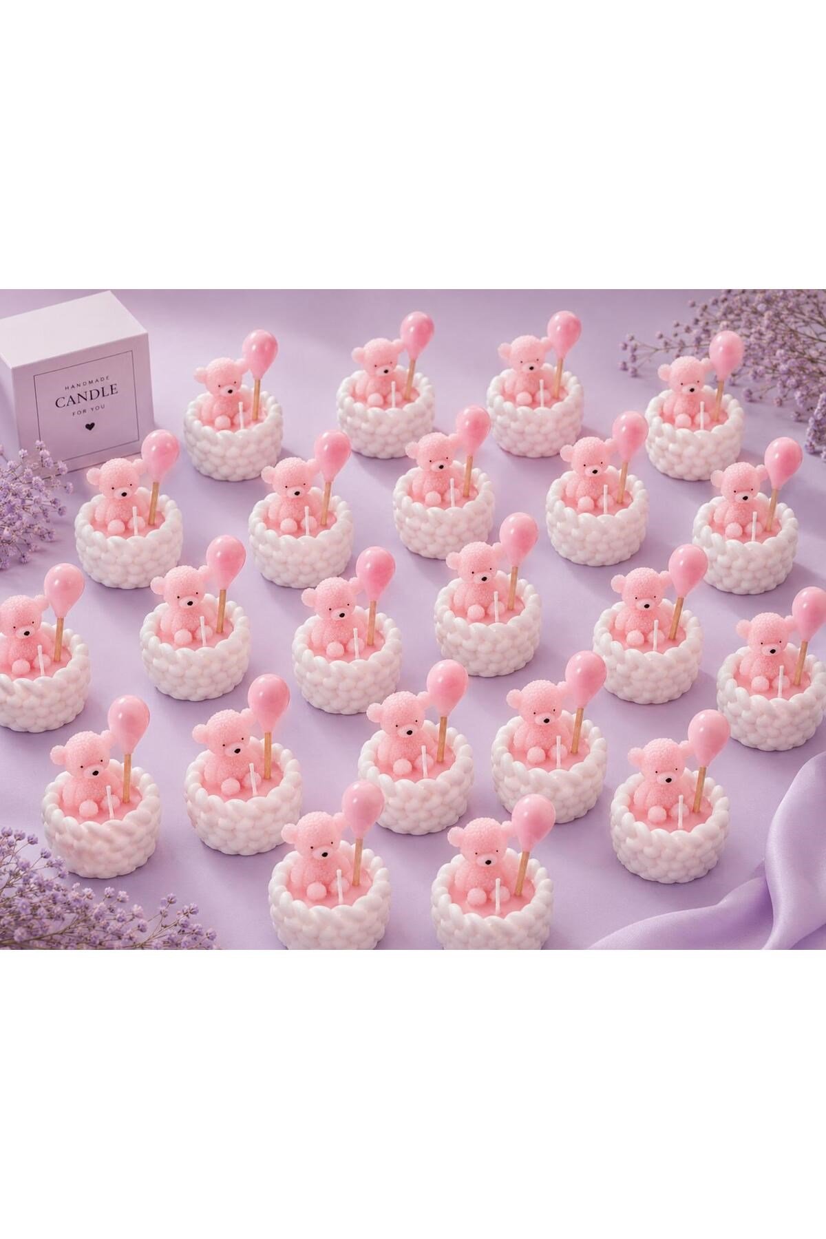 10 Adet Mini Kasede Ayıcıklı MUM Hediyelik Dağıtmalık Bebek Doğumgünü Babyshower Parti Mevlüt
