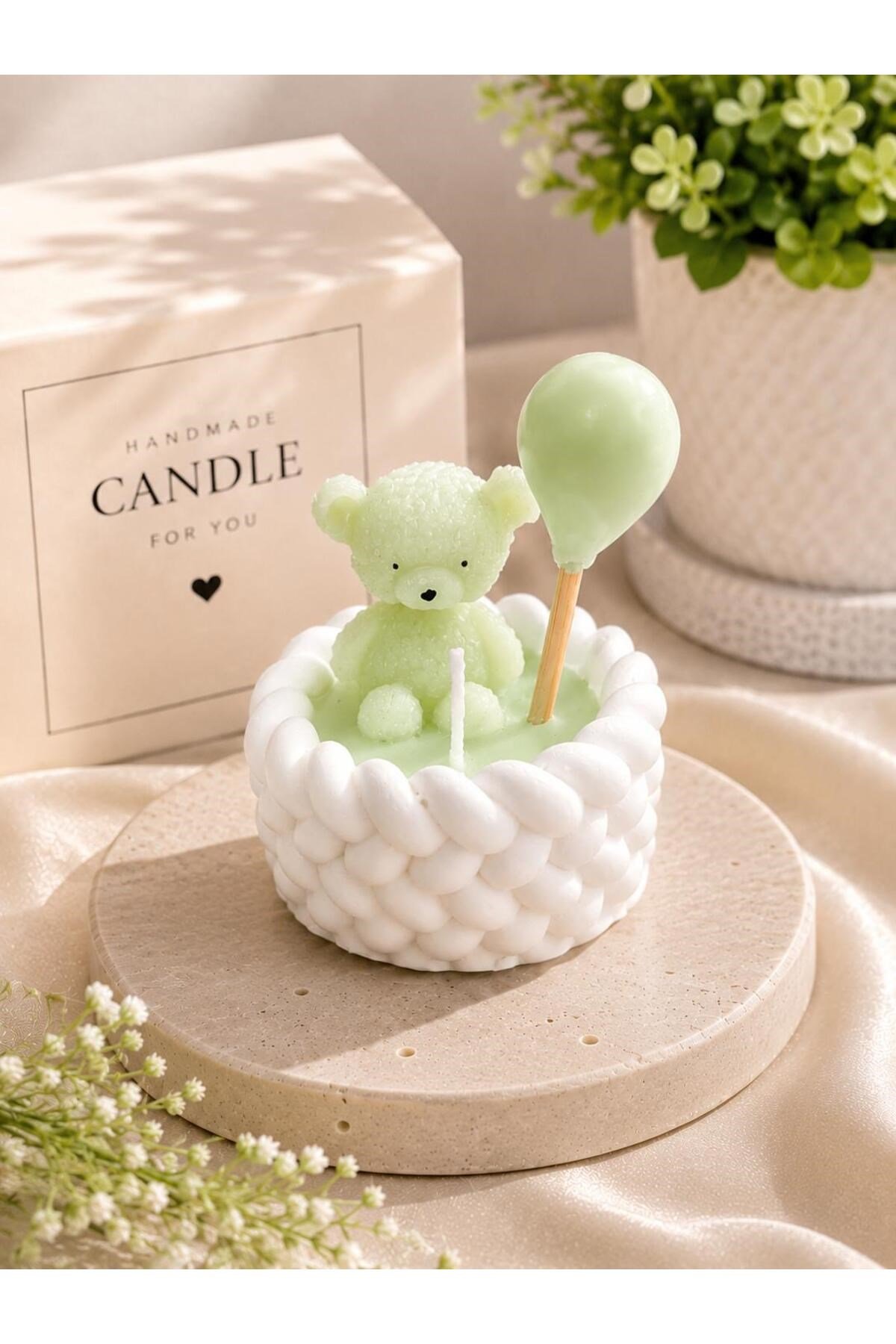10 Adet Mini Kasede Ayıcıklı MUM Hediyelik Dağıtmalık Bebek Doğumgünü Babyshower Parti Mevlüt