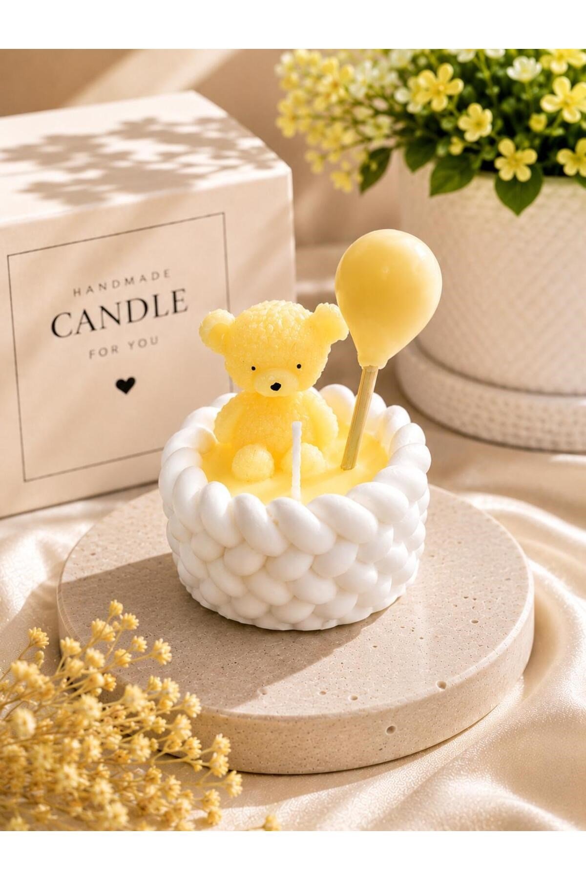 10 Adet Mini Kasede Ayıcıklı MUM Hediyelik Dağıtmalık Bebek Doğumgünü Babyshower Parti Mevlüt