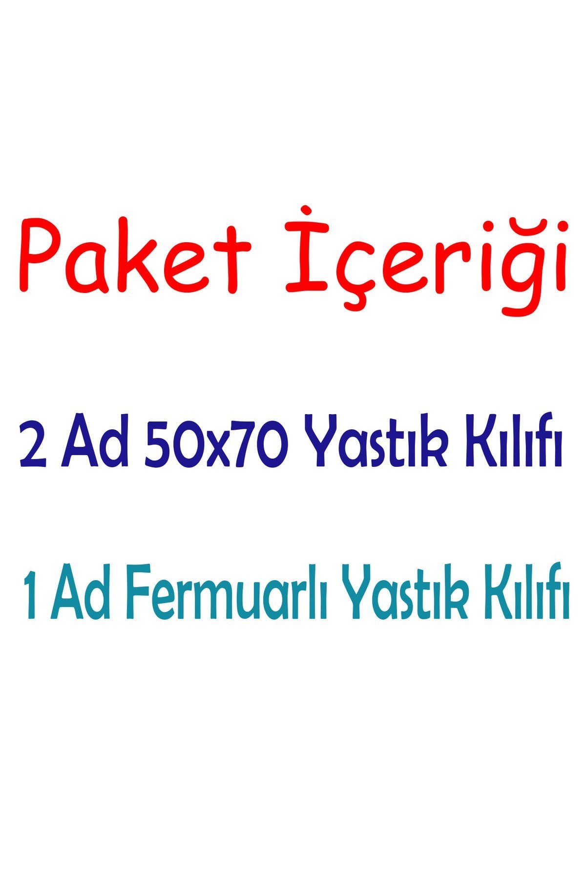 %100 Pamuklu 50x70 Yastık Kılıfı Pillow Case 3lü Paket