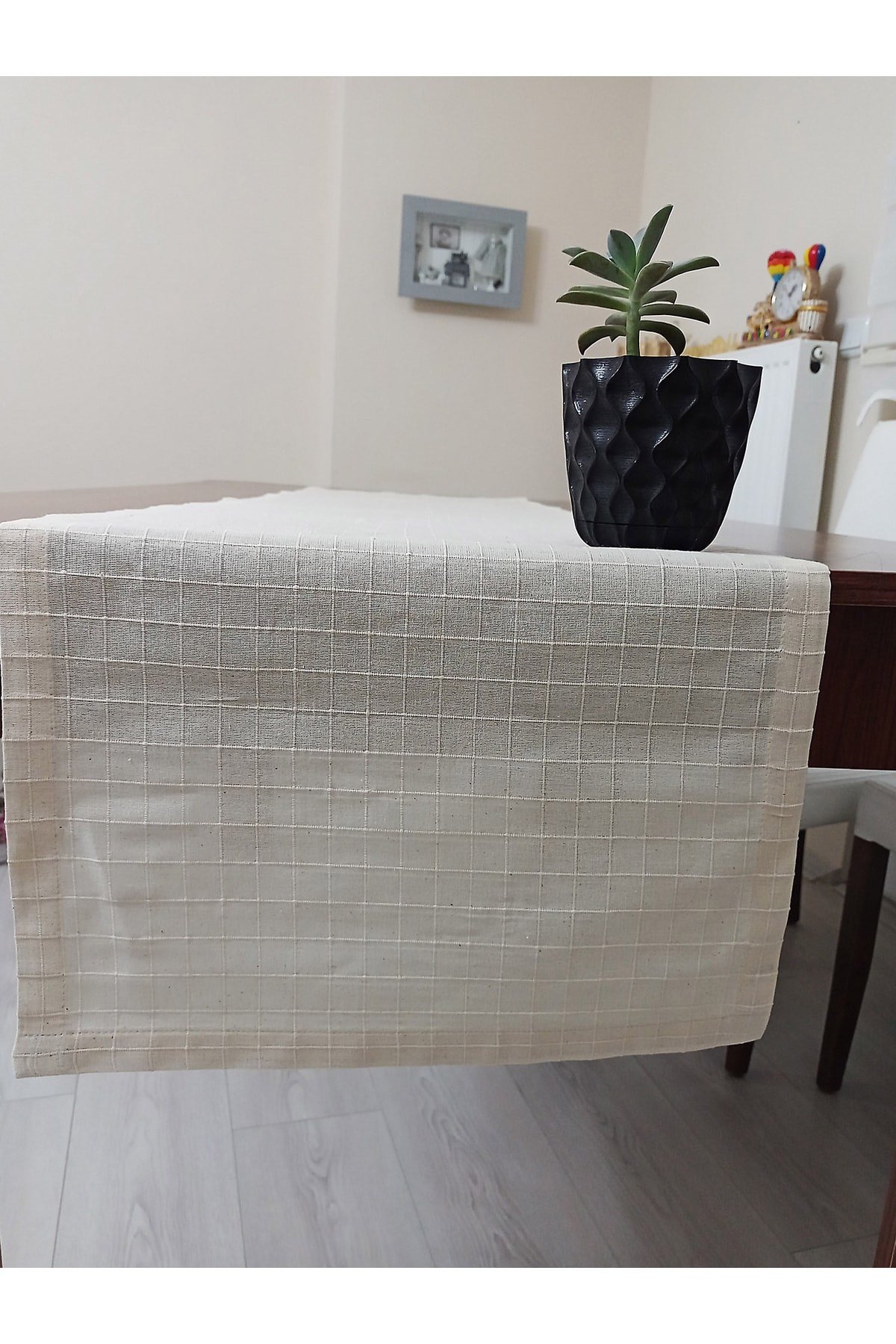 %100 Pamuklu Runner 40x150cm Ekru