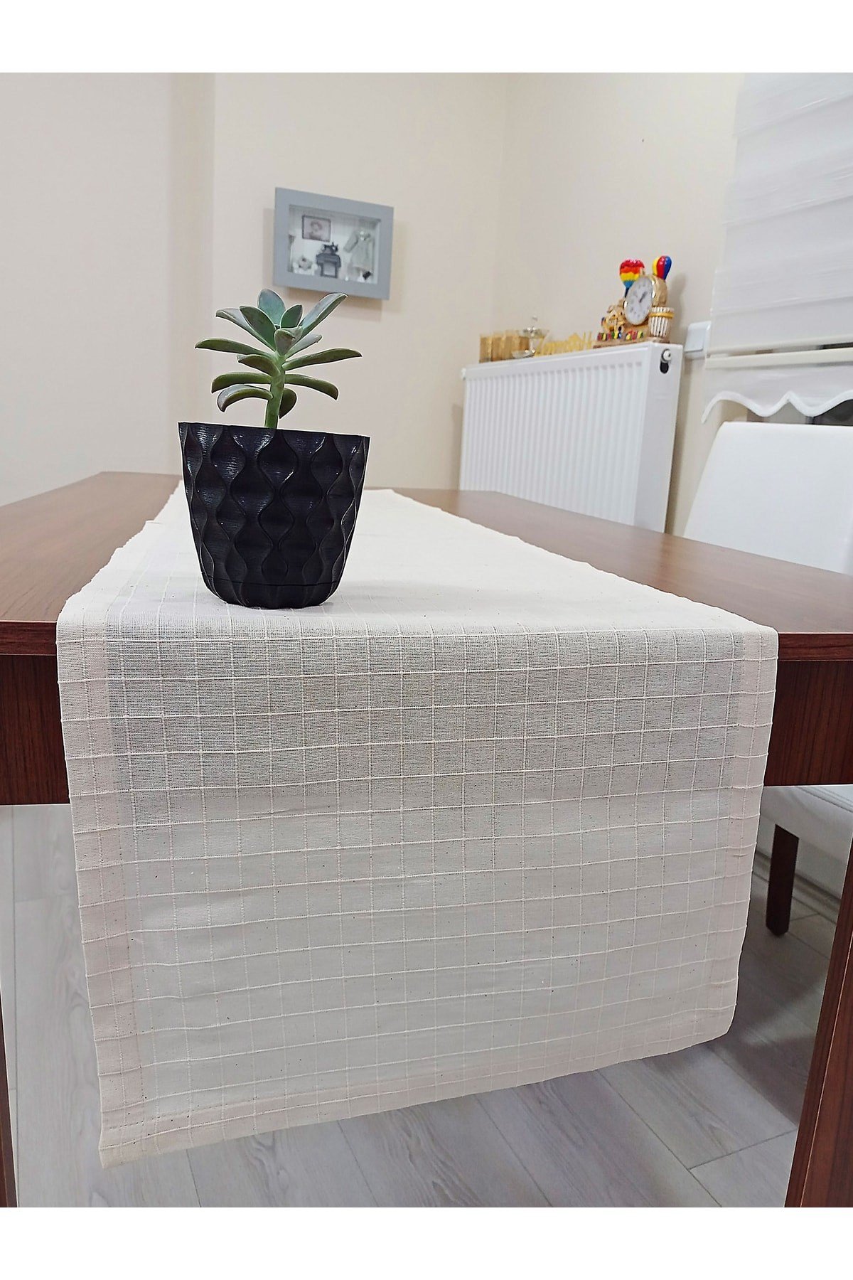 %100 Pamuklu Runner 40x150cm Ekru