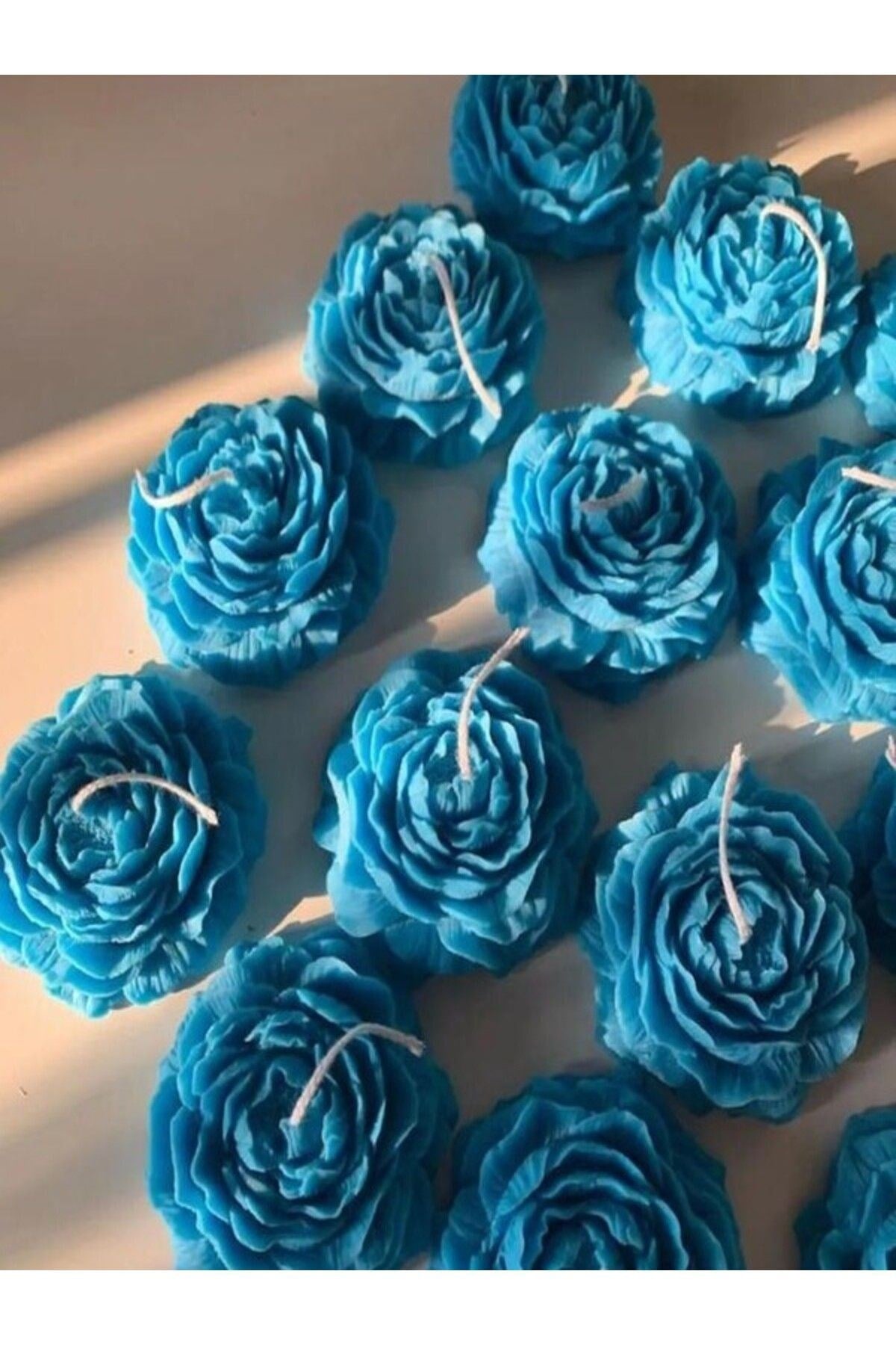 25 Adet Dekoratif Şakayık Çiçeği Kokulu Mum-Çiçek Mum- Hediyelik Mum - Söz-Nişan-Nikah-Düğün-Davet