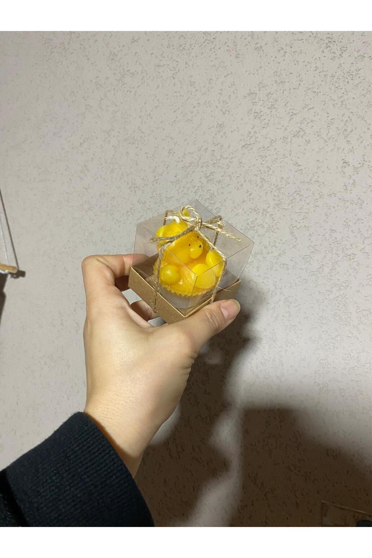 2li Cupcake Oturan Ayıcık Mum
