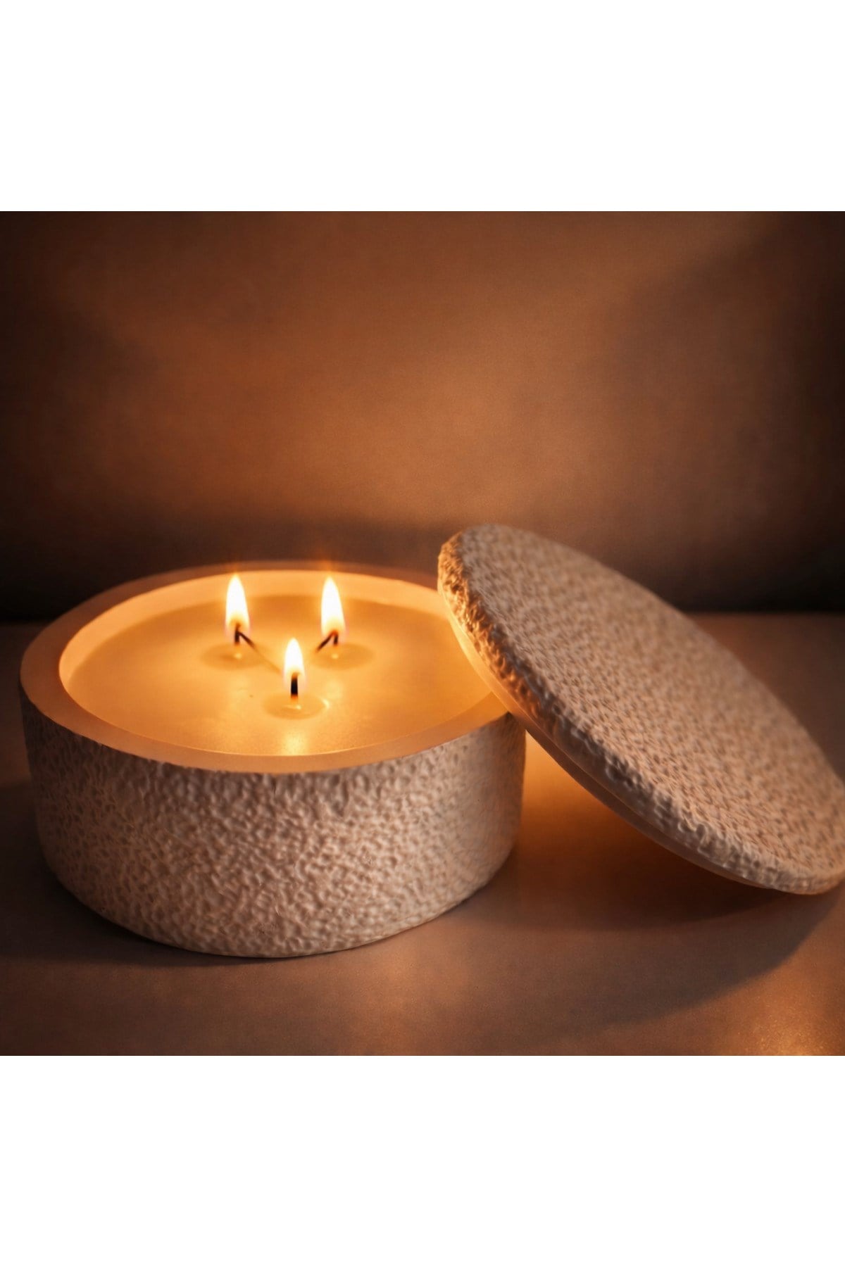 2li Set Dokulu Kase Kokulu Mum Lumiere Tamisee Scented Candle
