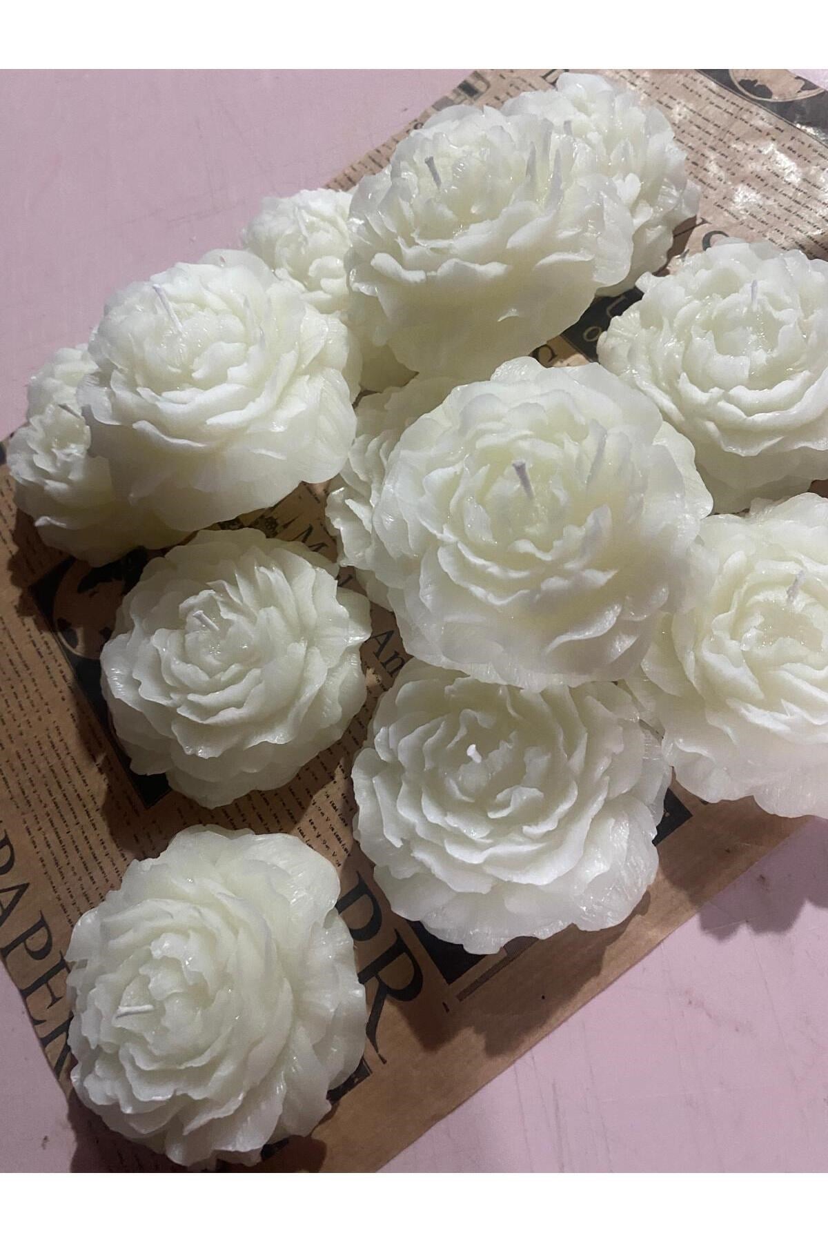 3 ‘ Lü Şakayık Vanillia & Soft Marshmallow Kokulu Mum