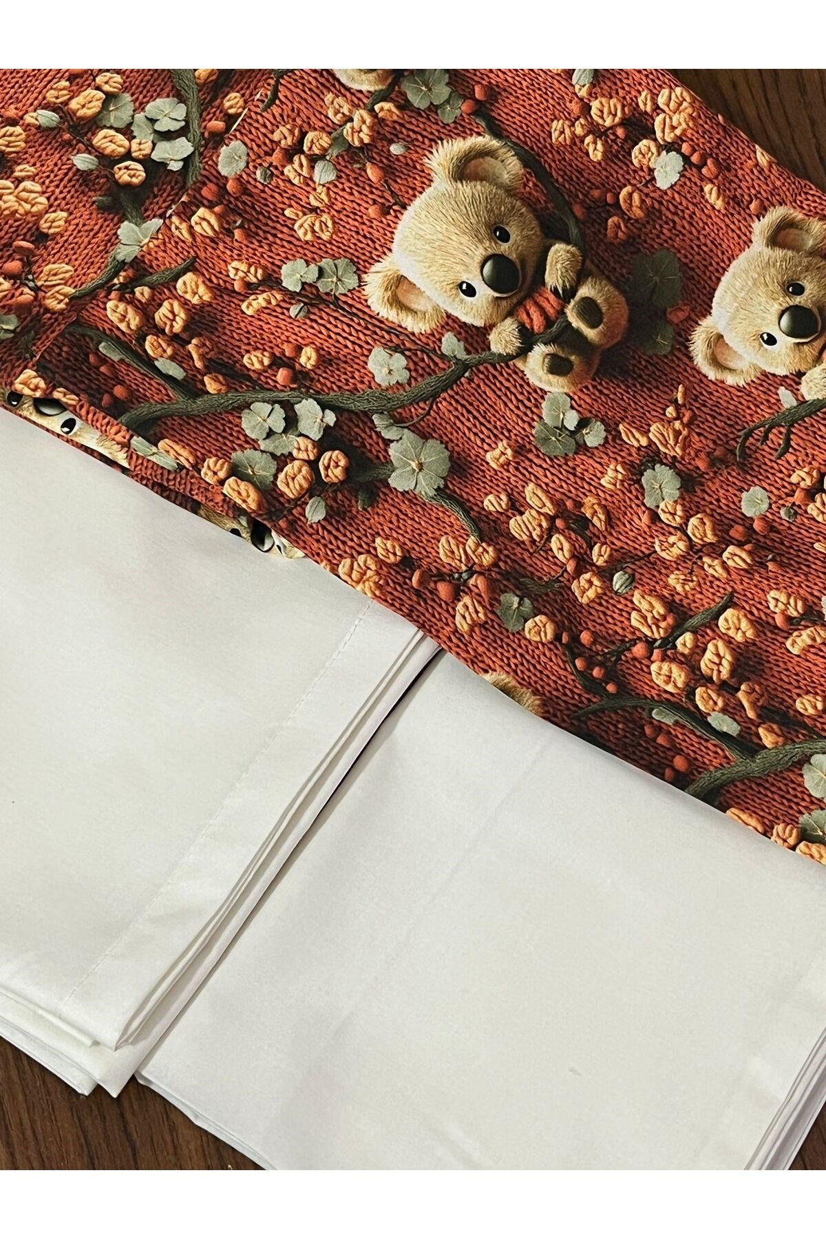 3D Efektli %100 Pamuk Bebek Nevresim Takımı Koala 4 Parça