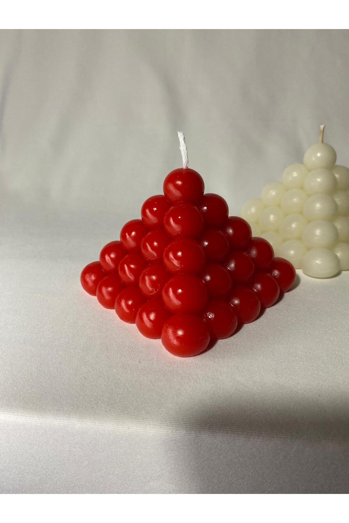 3lü Bubble Piramit Mum Seti - Yılbaşı Mum Seti