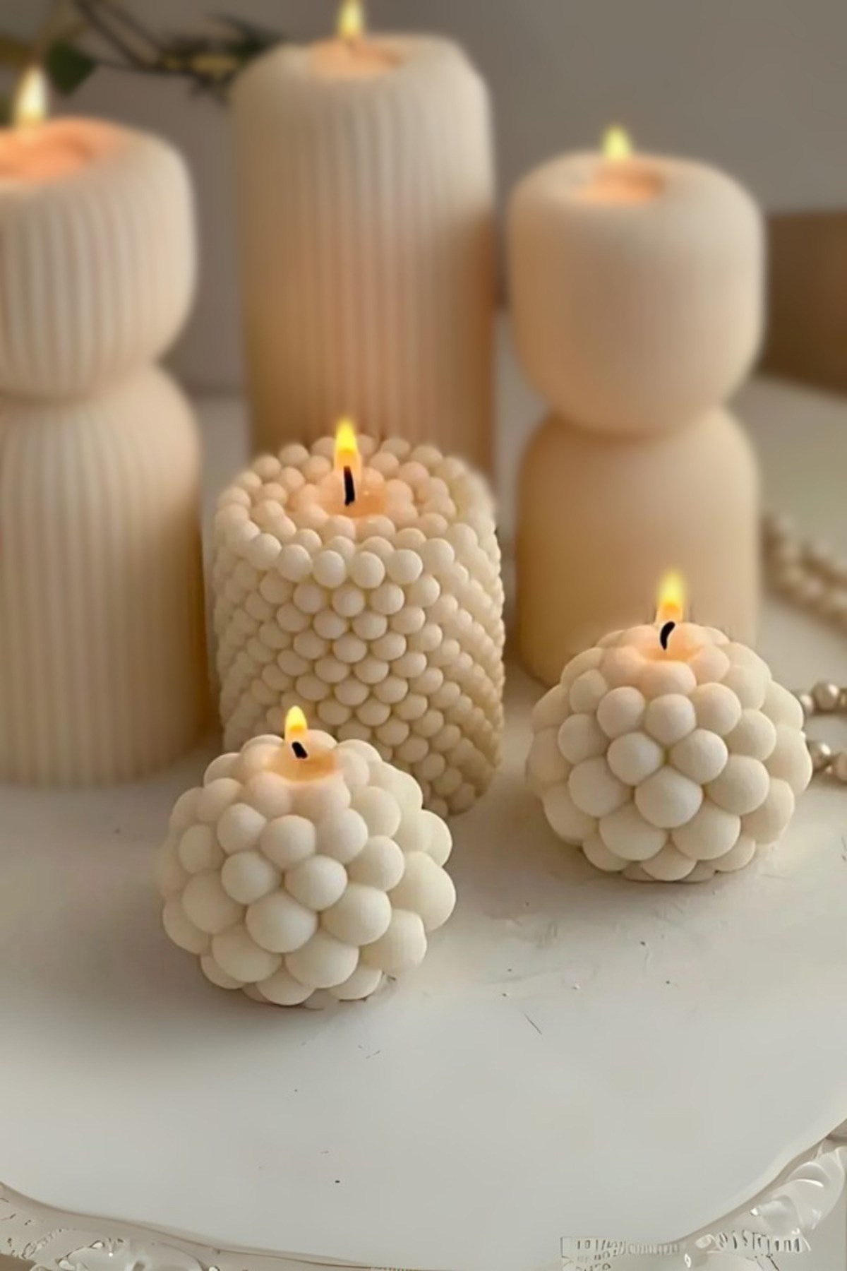 3lu Kokulu Mum Set Pinterest Tasarım