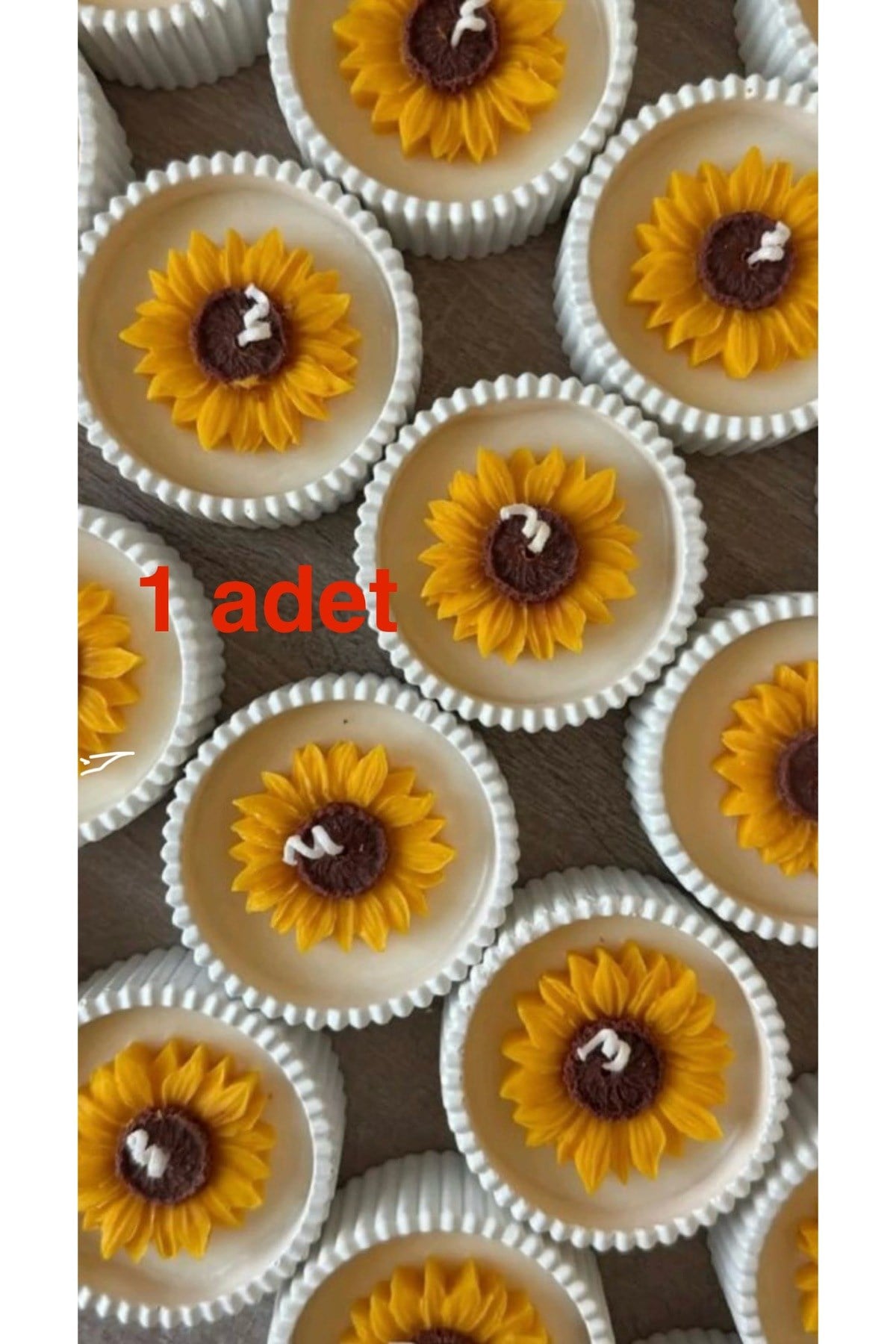 Ayçiçeği temalı Mum