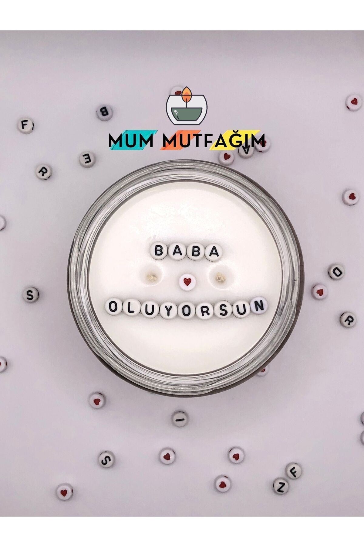 Baba Oluyorsun Yazılı Mum, Yanarken Içinden Yazı Çıkan Mum, Gizli Mesajlı Mum, Anne Çocuk, Hamile