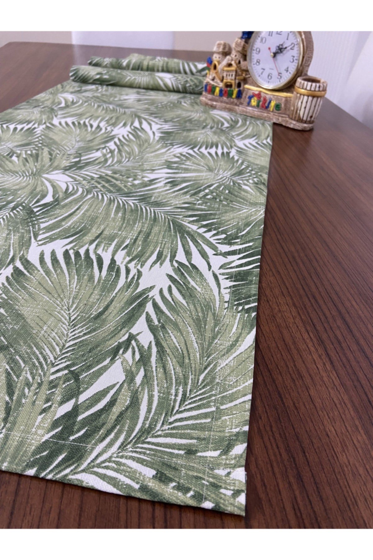 Bambu Yaprak Desenli 40 X 150 Runner Yeşil
