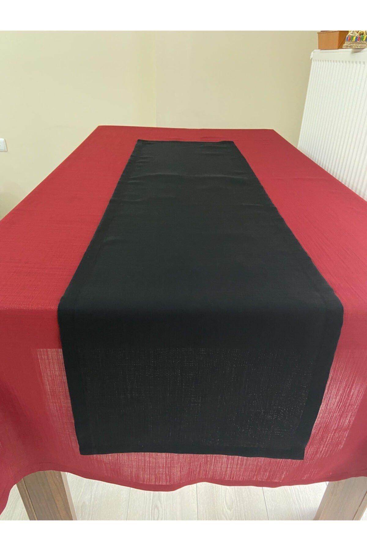 Begonvil Dikdörtgen Runner Siyah 45 X 150