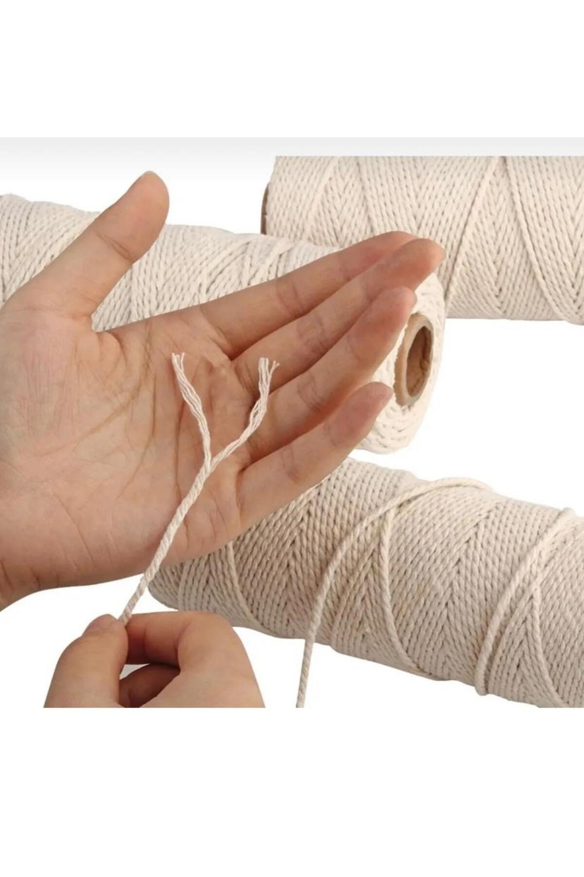 Bej Mum Fitili İp 20 Metre Mum Yapım Malzemesi