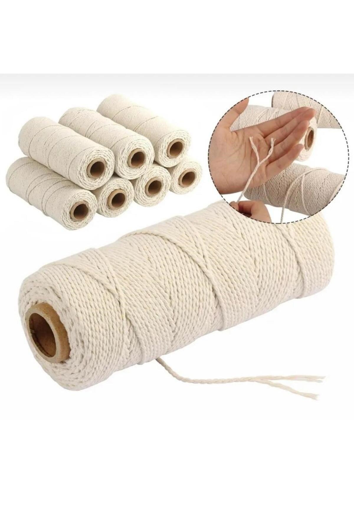 Bej Mum Fitili İp 20 Metre Mum Yapım Malzemesi
