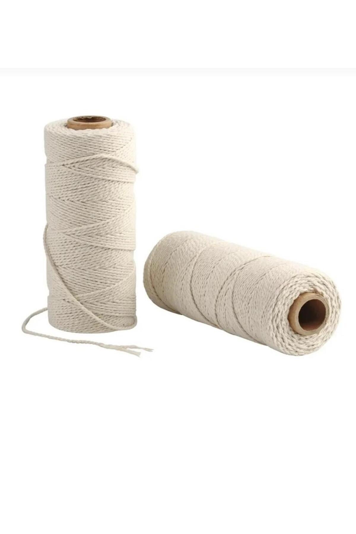 Bej Mum Fitili İp 20 Metre Mum Yapım Malzemesi