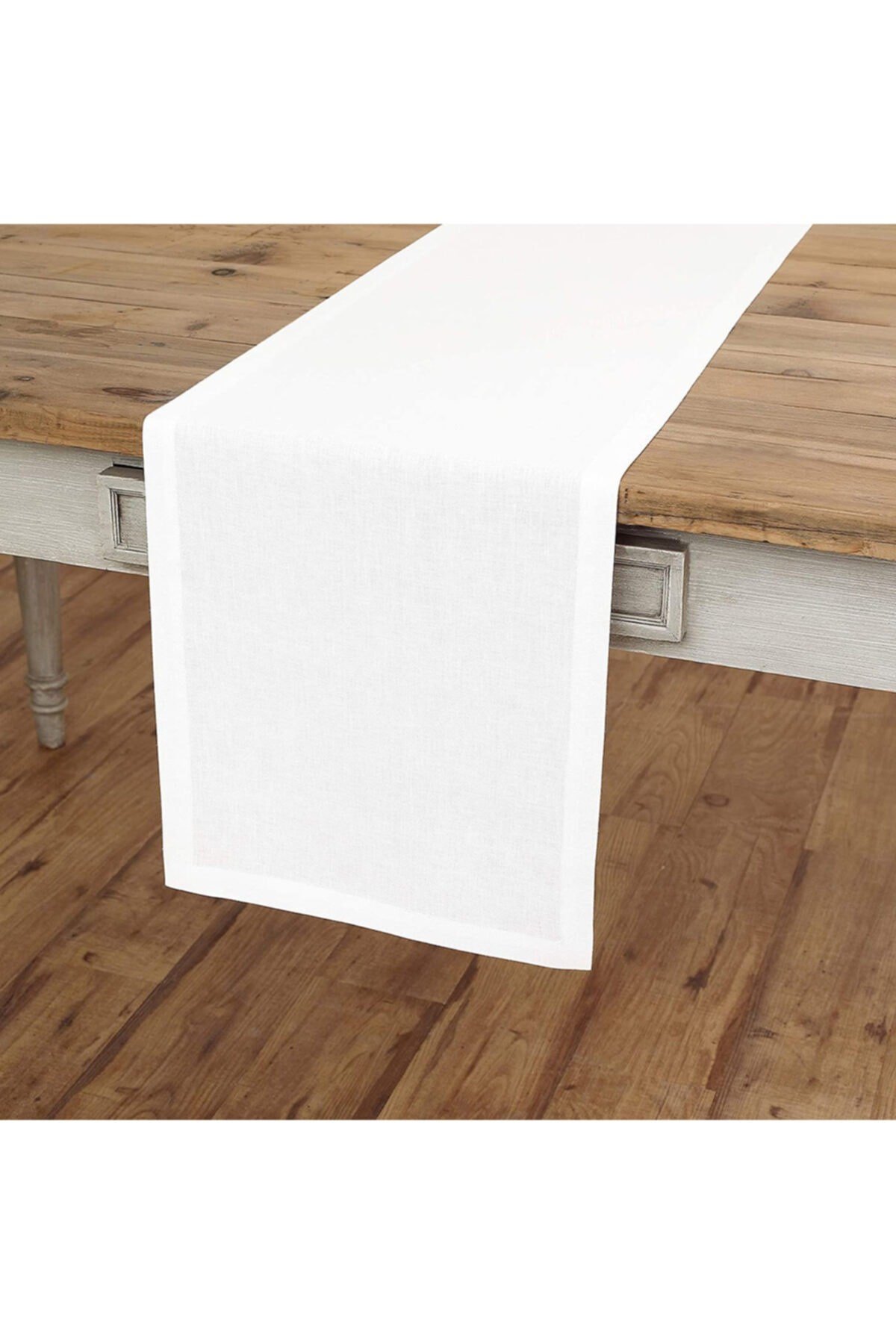 Beyaz Renk Leke Tutmaz Runner 45x150