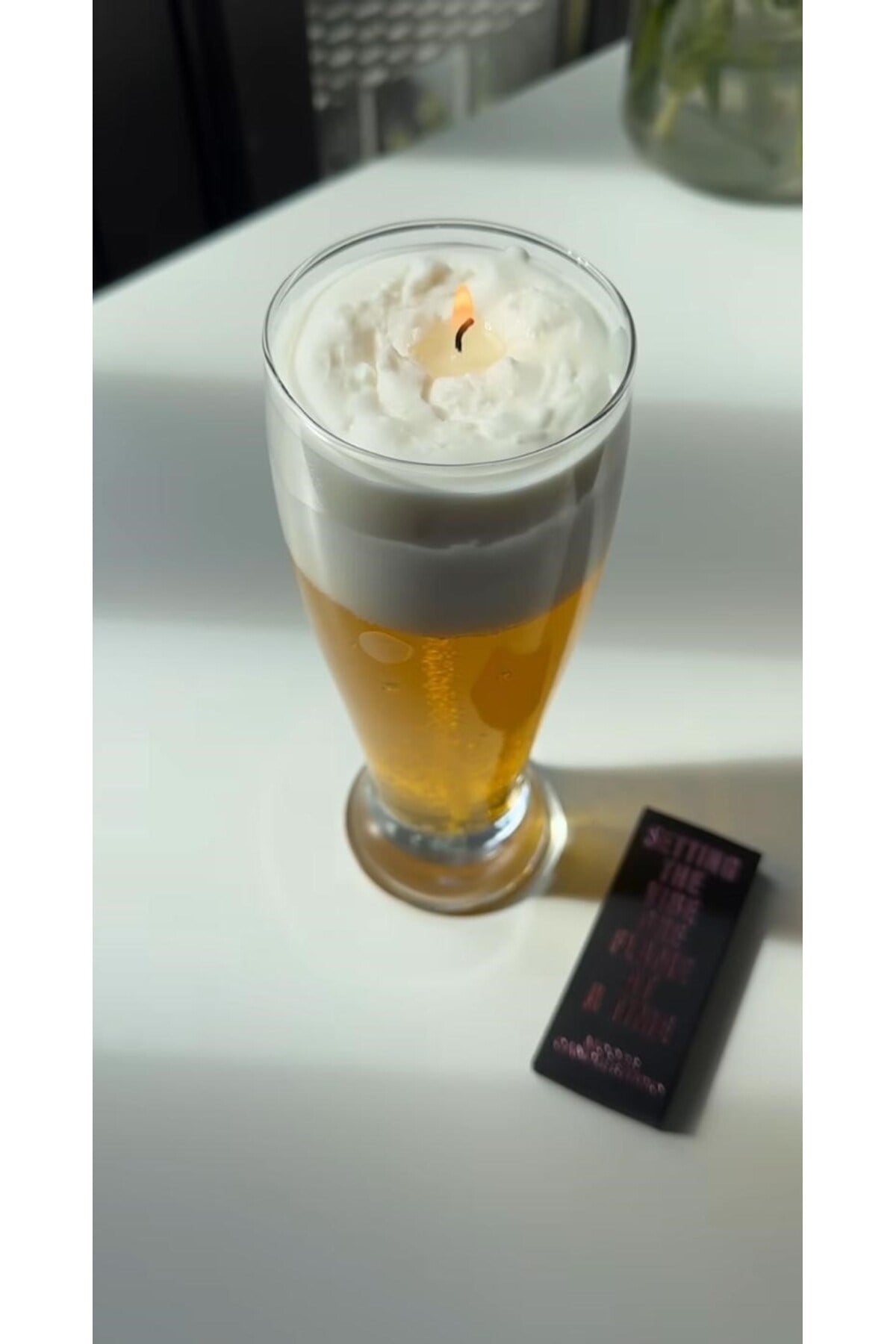 Bira Görünümlü Jel Mum 1 Adet Sıradışı Hediyelik Mum
