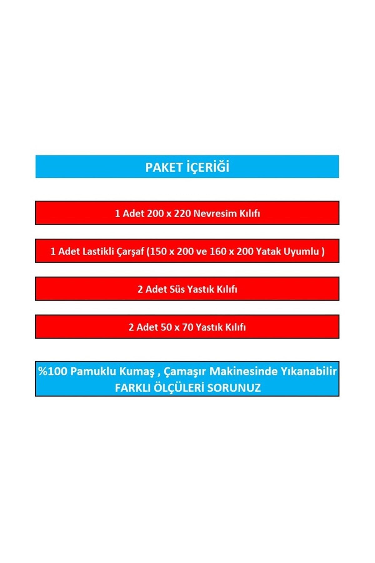 Biye Detaylı Çizgili Çift Kişilik Patlı Nevresim Takımı 4 Parça