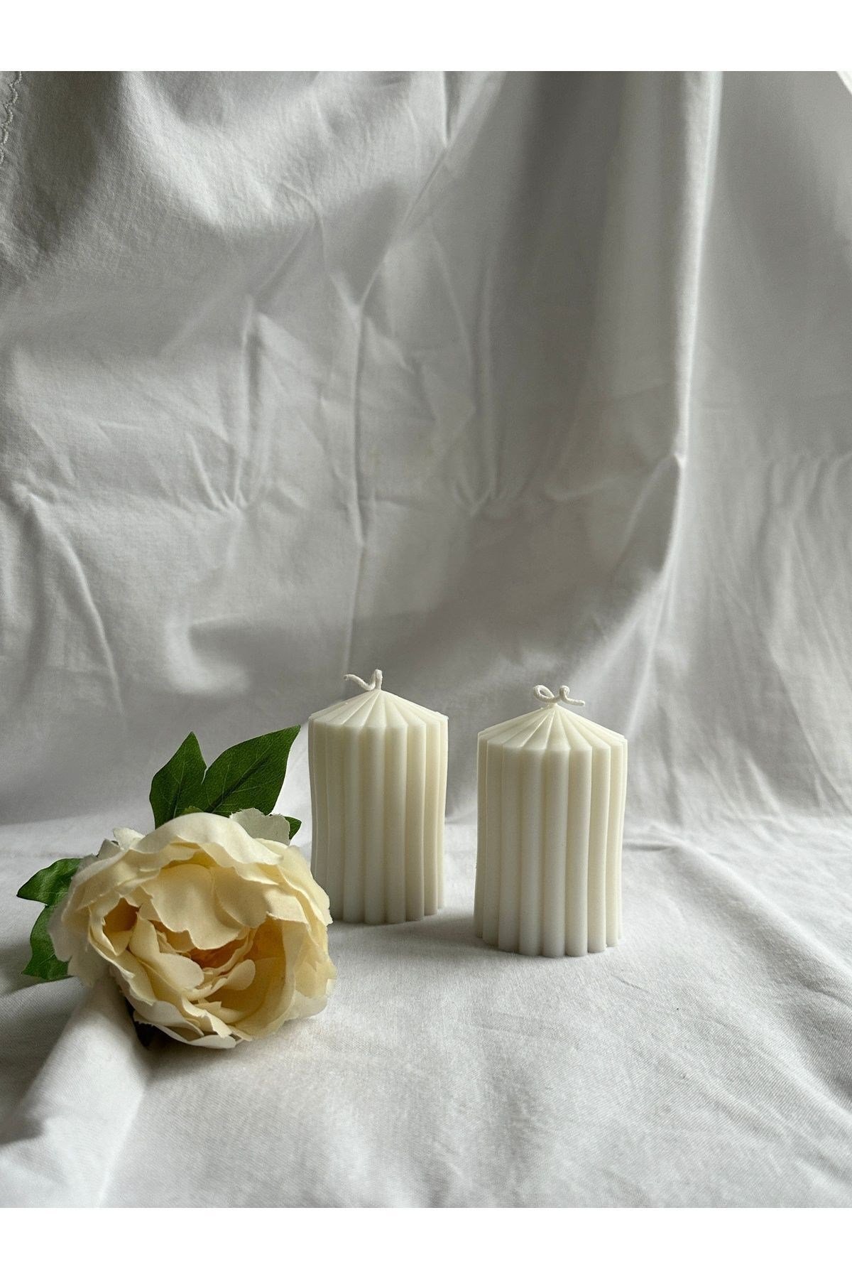 Blok Model Kokulu Soya Wax Mum 2'li Set