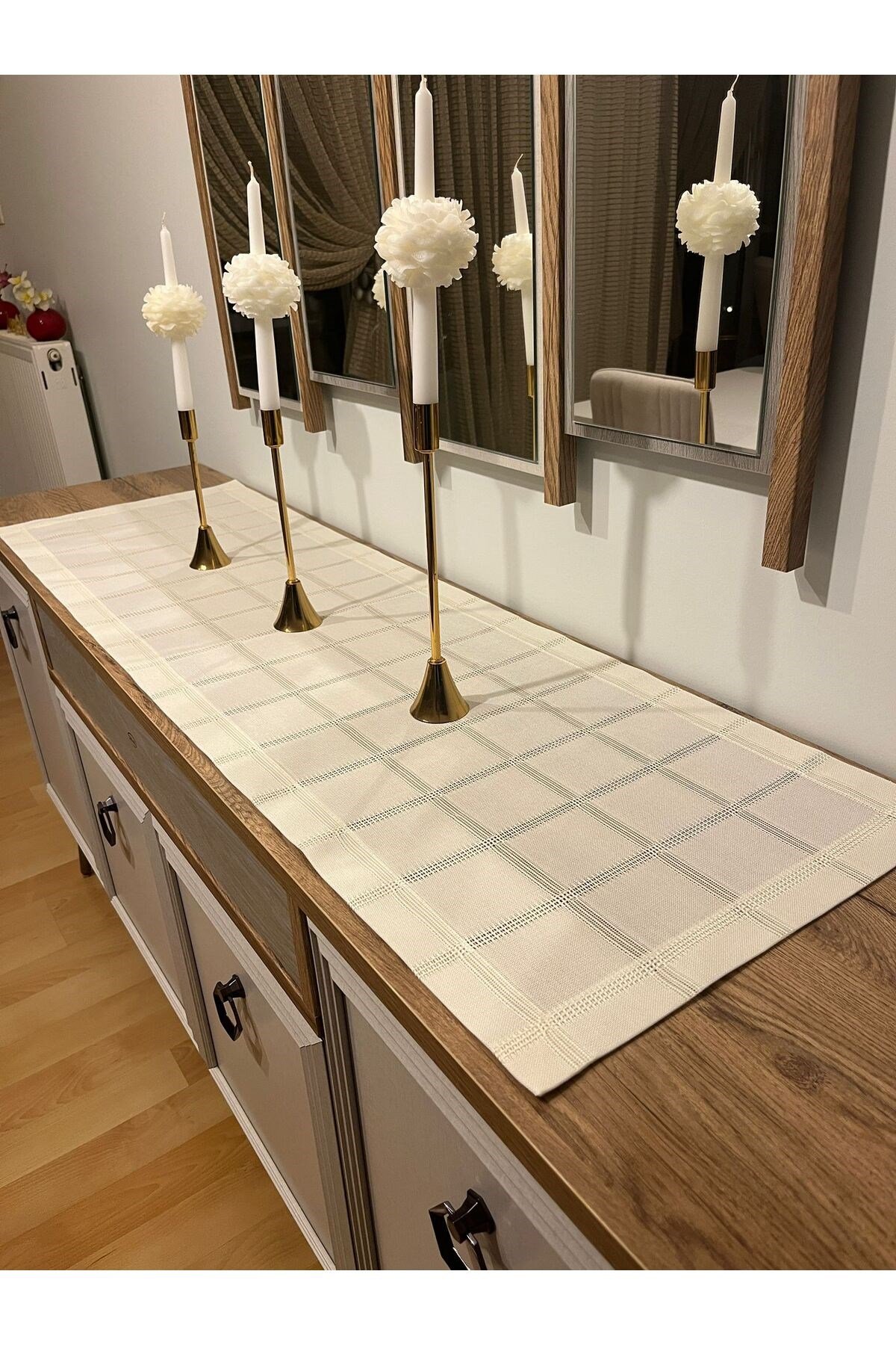 Bosna Etamin Kumaş İşlemeye Uygun 40x150 Özel Dikim Runner