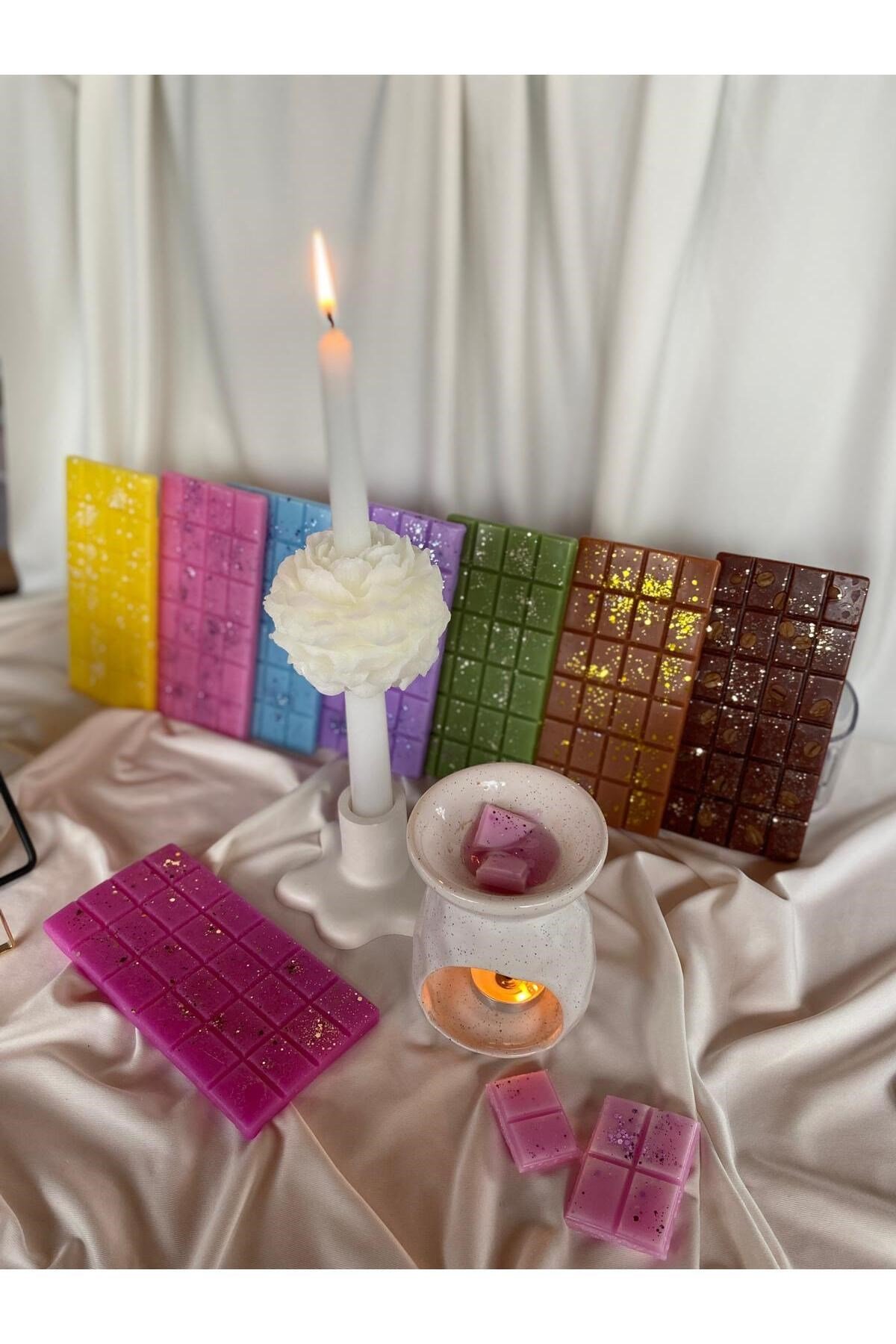 Buhurdanlık Koku Tableti %100 Soya Wax Melts Vegan Buhurdanlık Mumu Çilek Kokulu