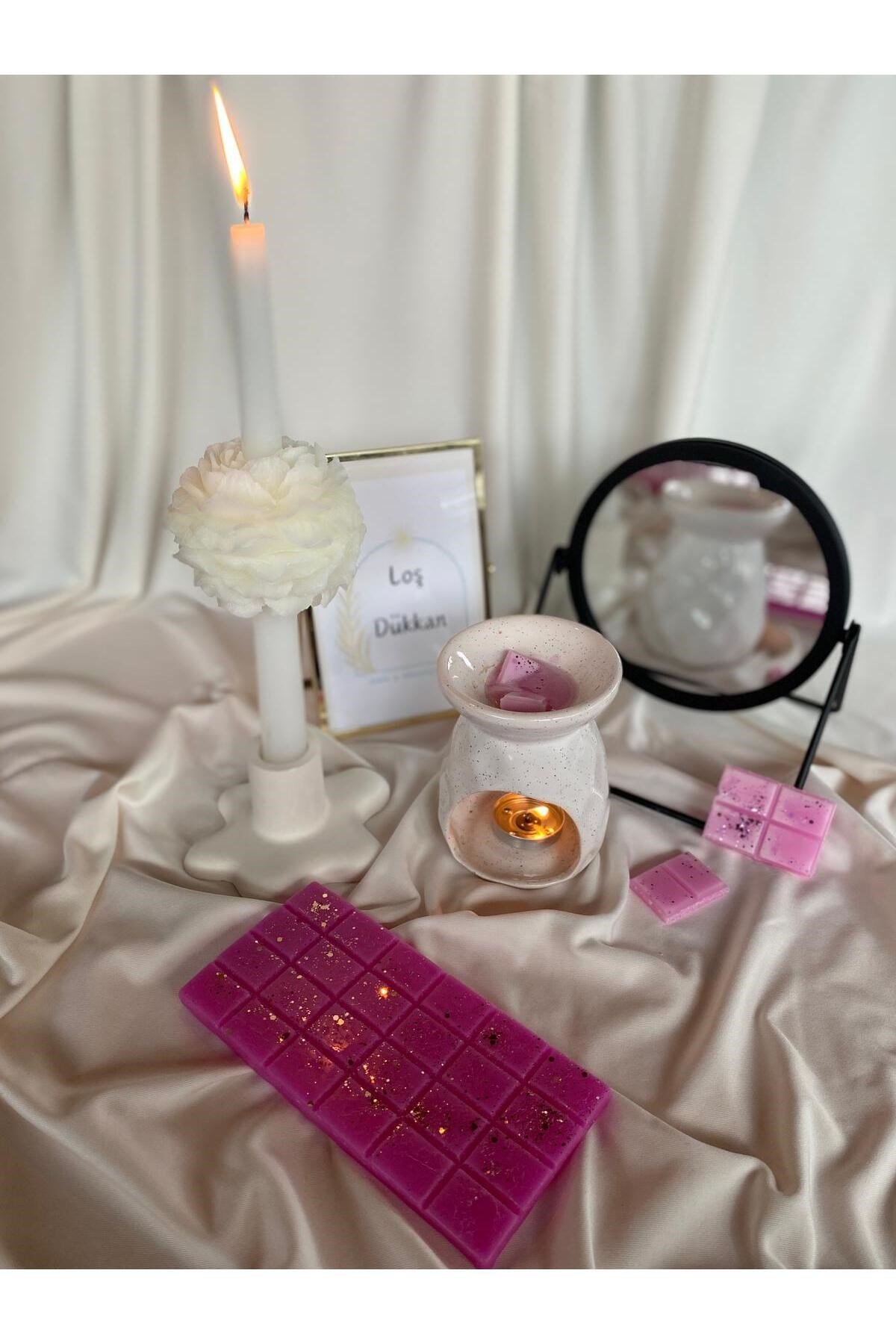 Buhurdanlık Koku Tableti %100 Soya Wax Melts Vegan Buhurdanlık Mumu Çilek Kokulu