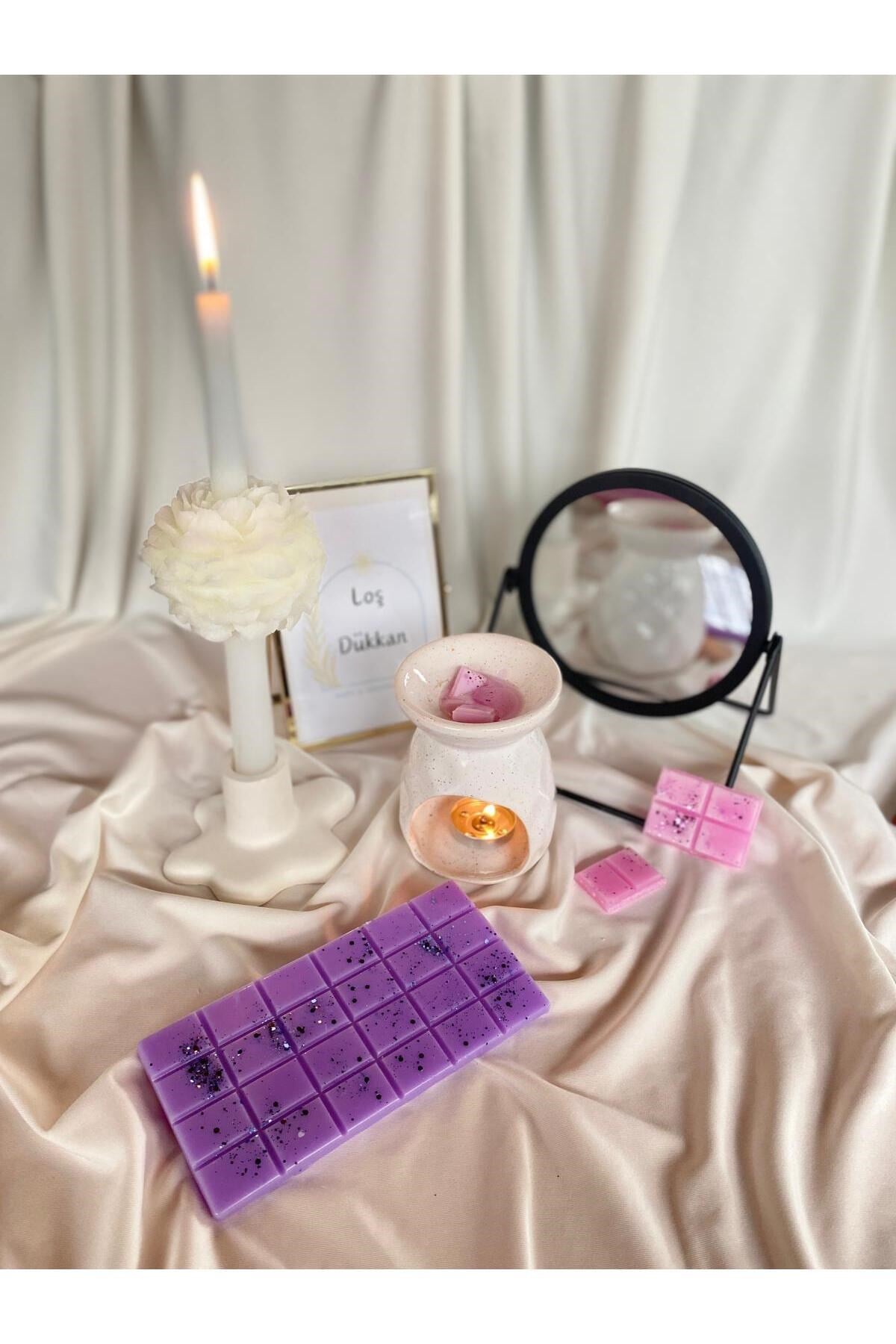 Buhurdanlık Koku Tableti %100 Soya Wax Melts Vegan Buhurdanlık Mumu Lavanta Kokulu