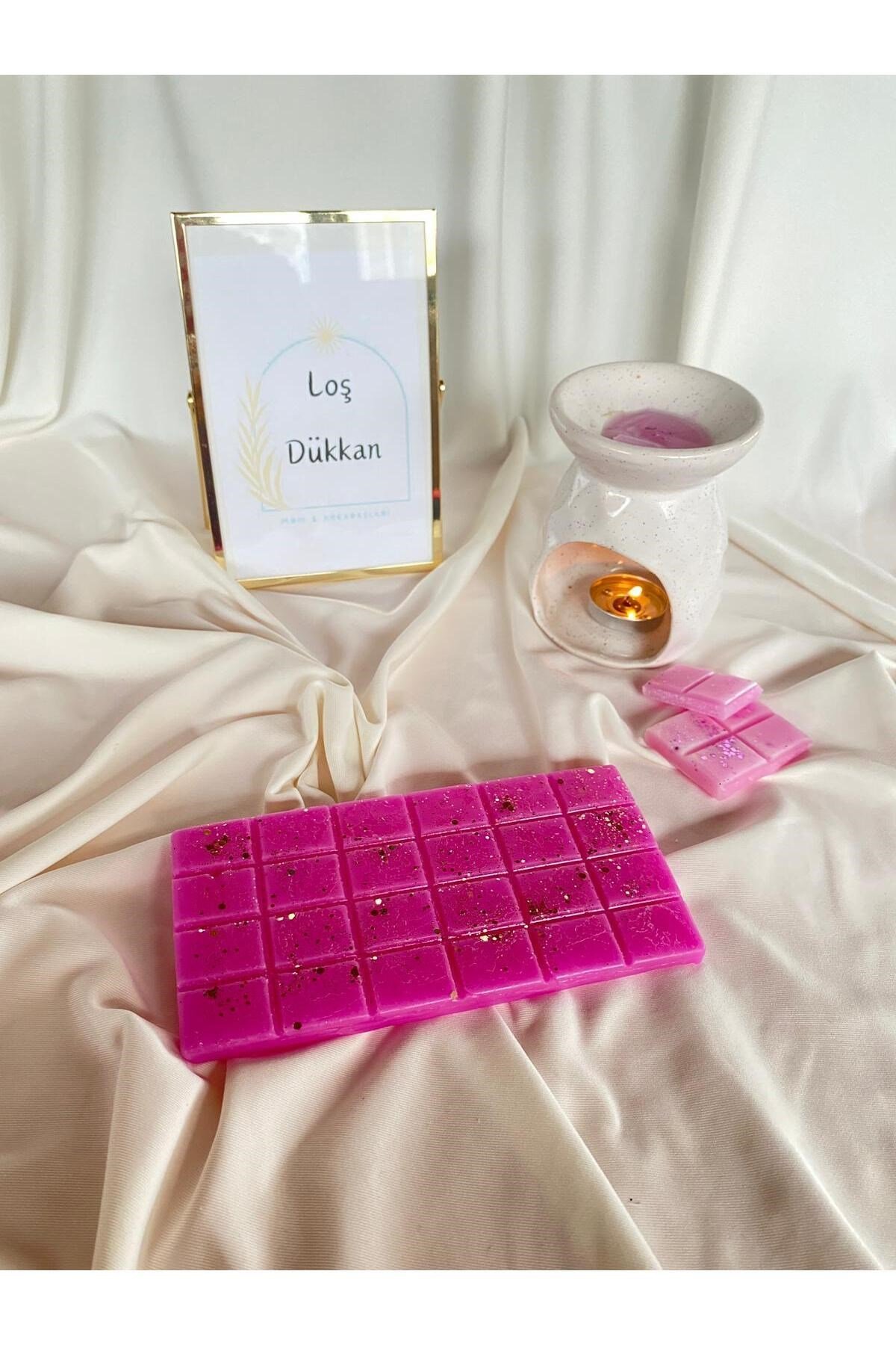 Buhurdanlık Koku Tableti %100 Soya Wax Melts Vegan Buhurdanlık Mumu Çilek Kokulu
