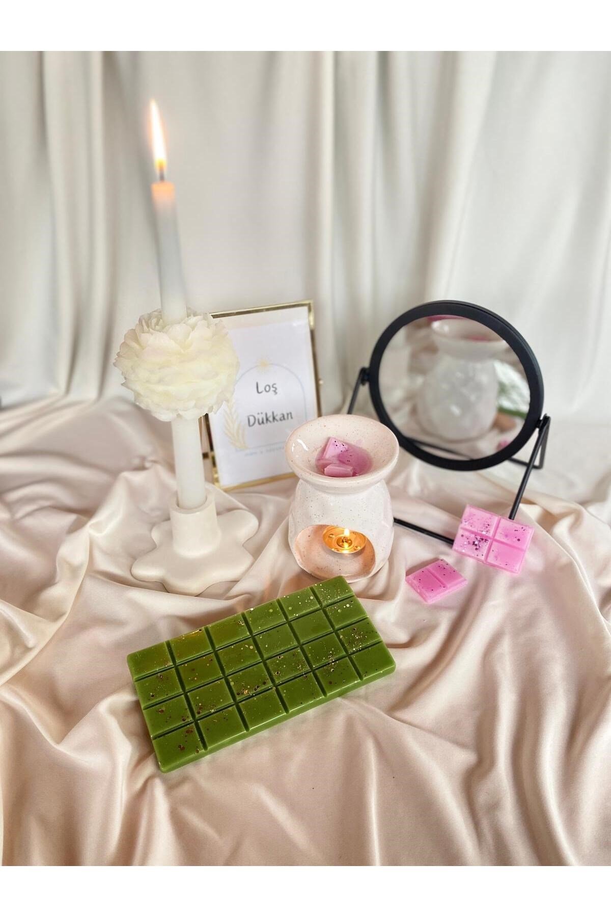 Buhurdanlık Koku Tableti %100 Soya Wax Melts Vegan Buhurdanlık Mumu Amber Kokulu