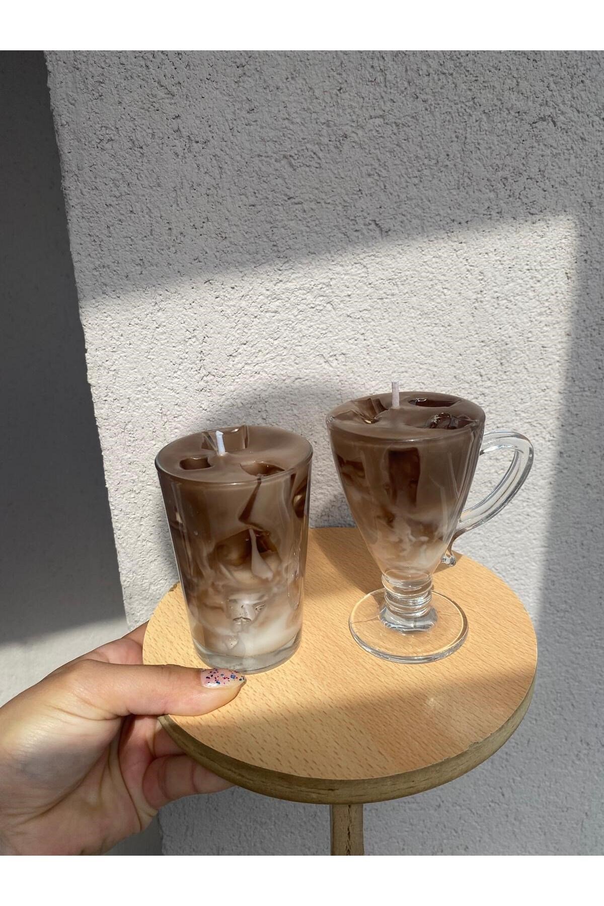 Buzlu Kahve İce Latte Mum Kahve Kokulu 2 adet