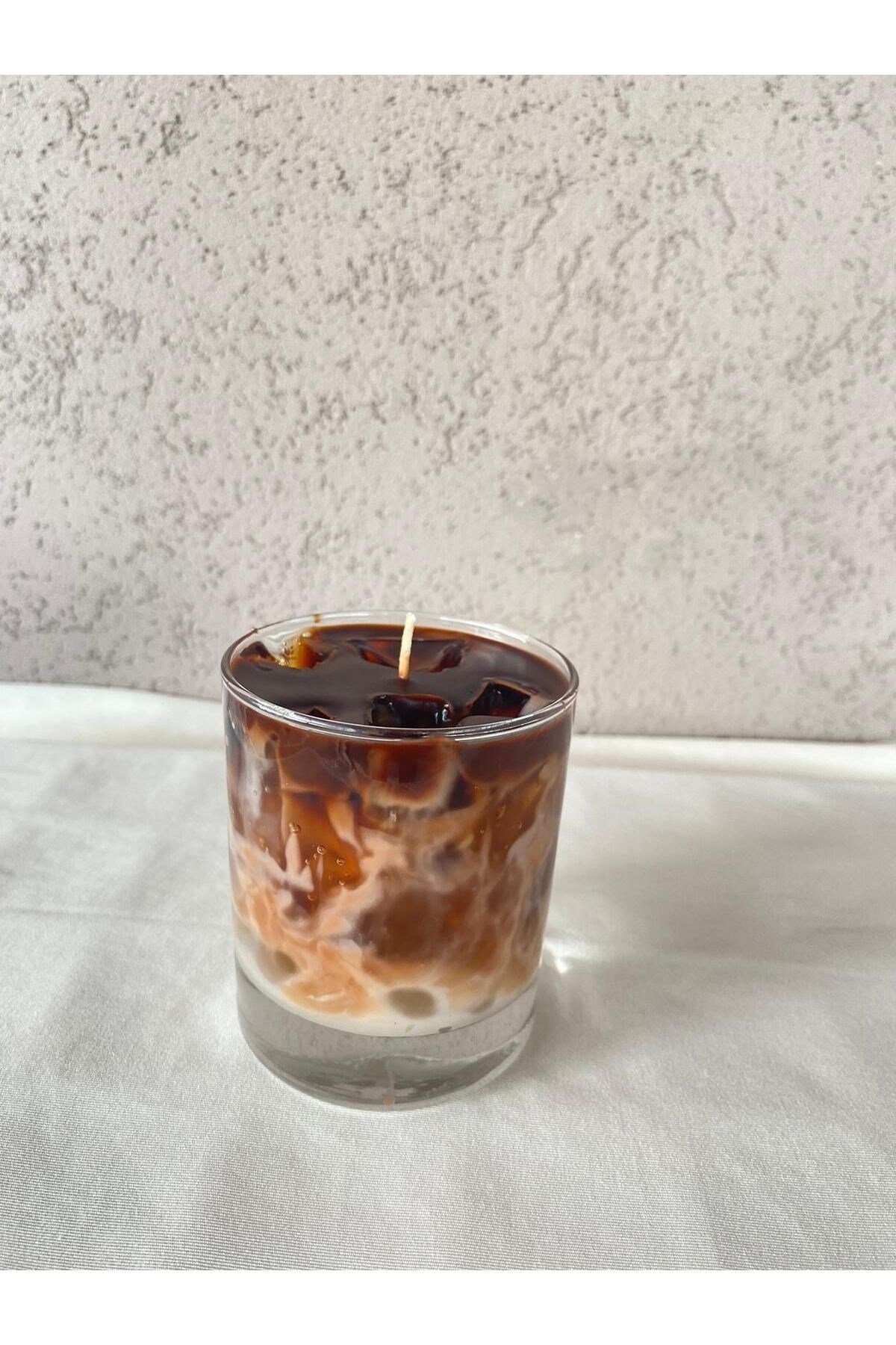 Buzlu Kahve İce Latte Mum Kahve Kokulu Bardak Mum
