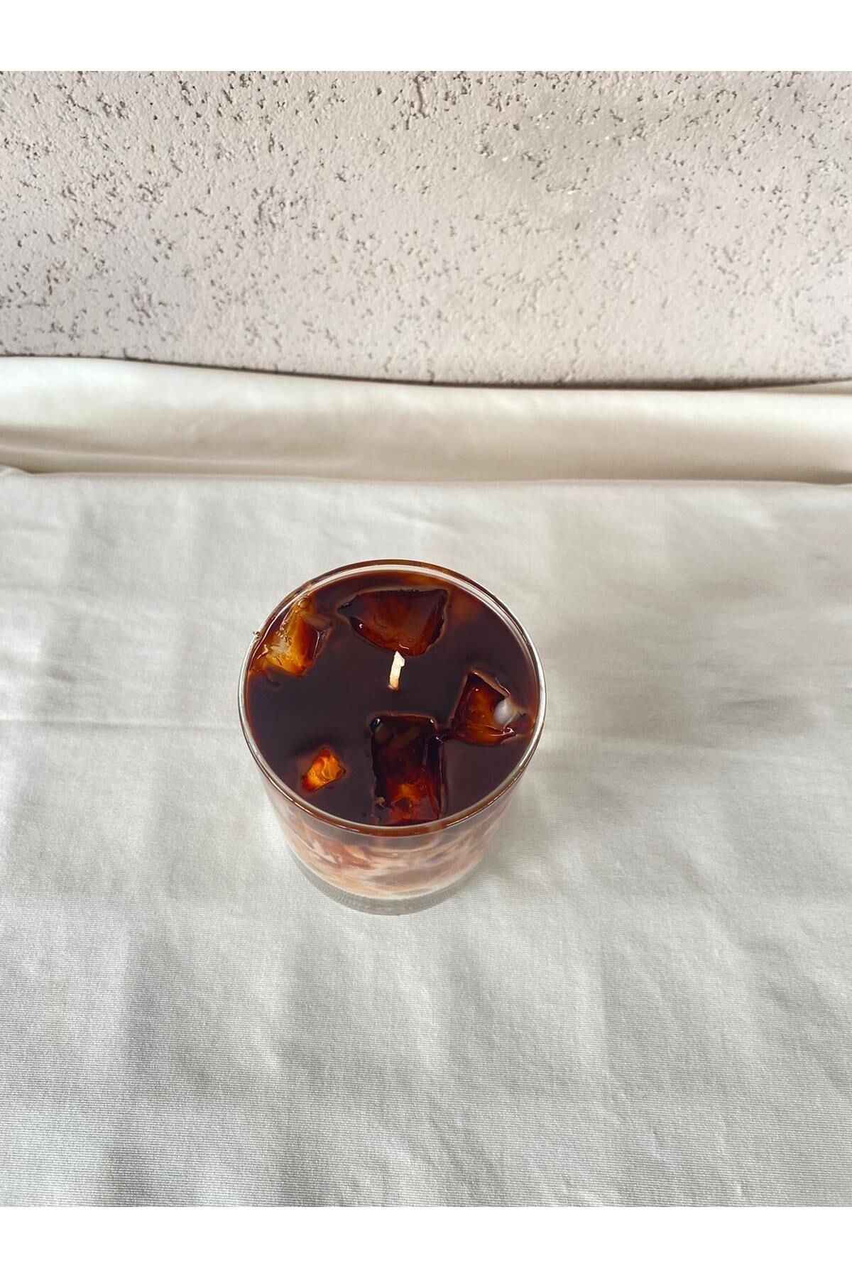 Buzlu Kahve İce Latte Mum Kahve Kokulu Bardak Mum