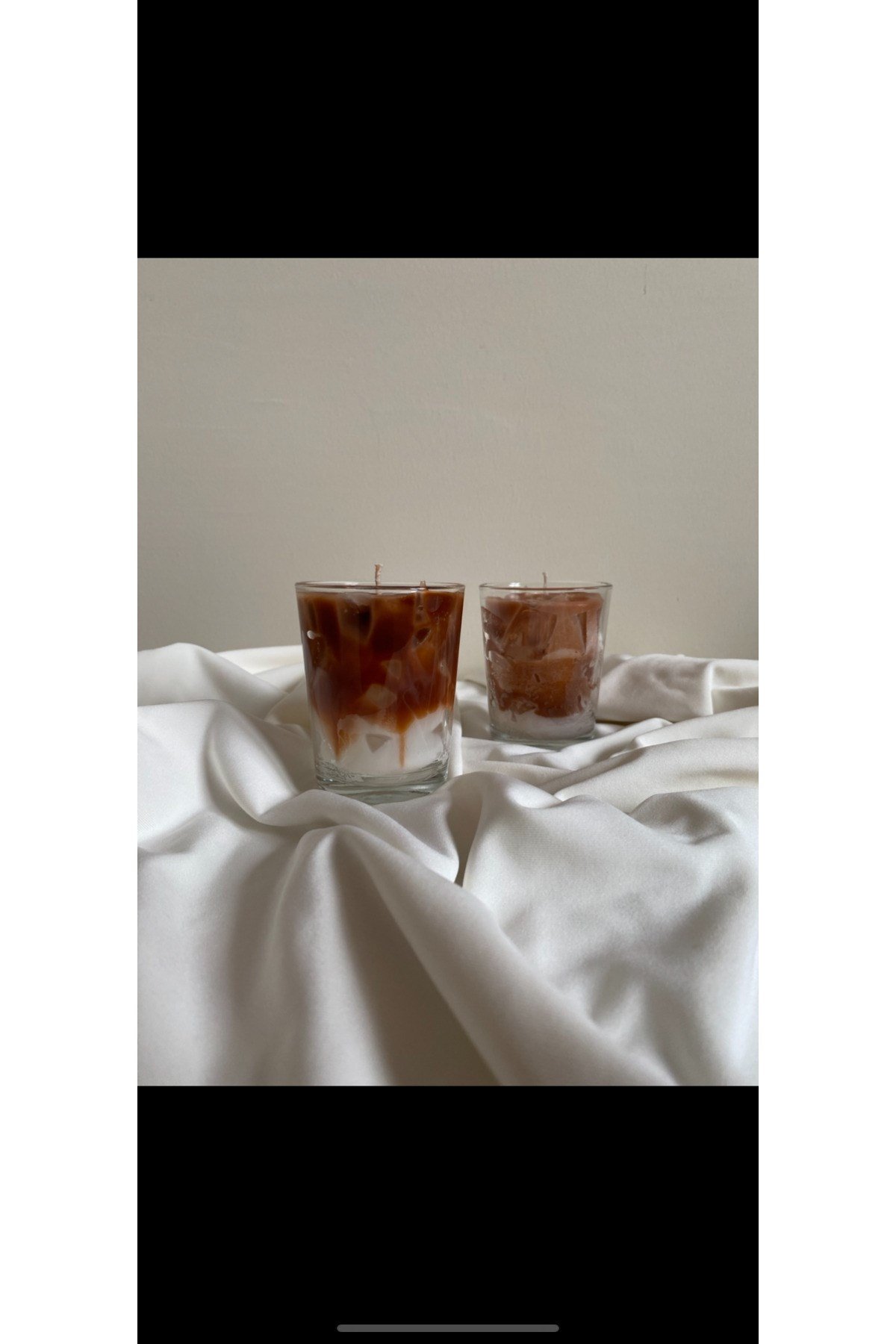 Buzlu Kahve İce Latte Mum Kahve Kokulu Bardak Mum