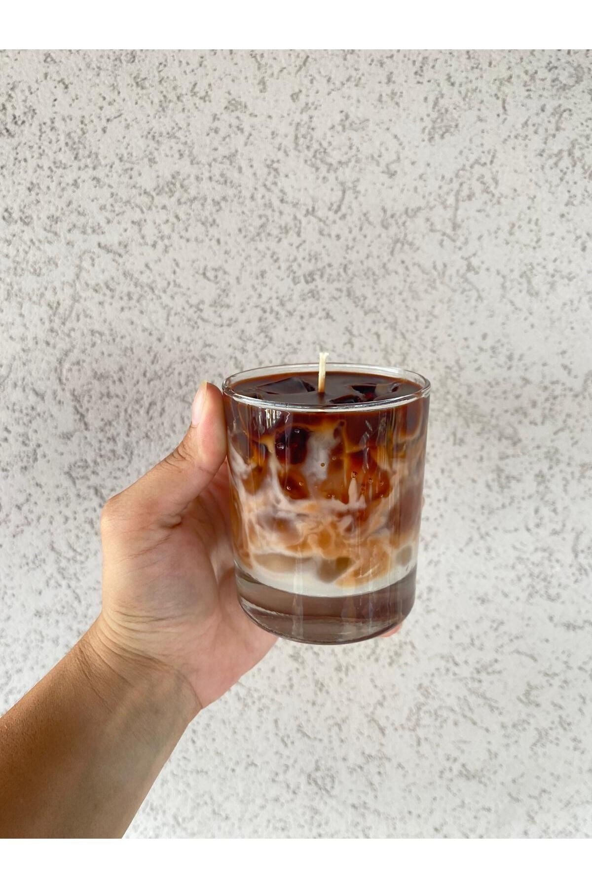 Buzlu Kahve İce Latte Mum Kahve Kokulu Bardak Mum