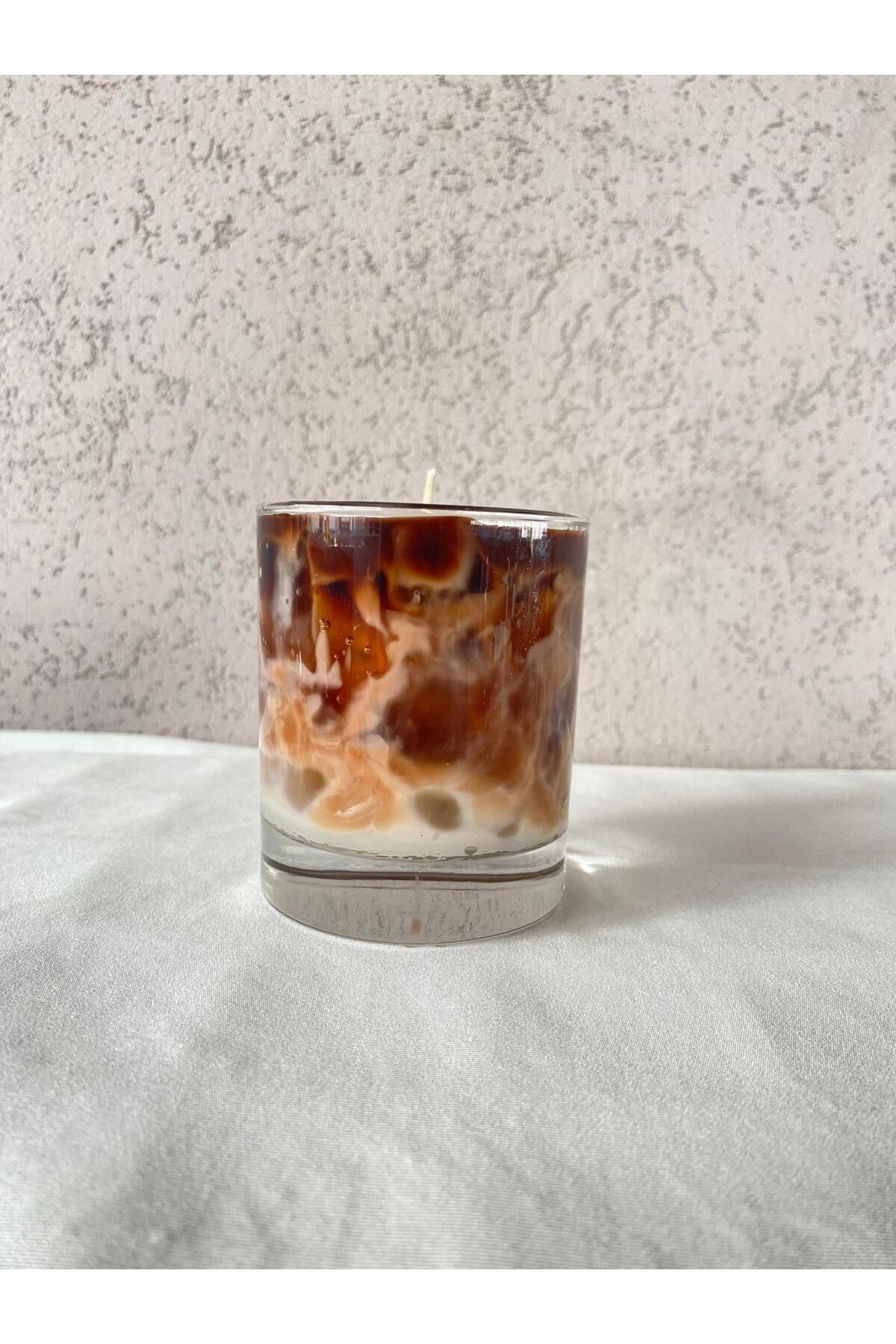 Buzlu Kahve İce Latte Mum Kahve Kokulu Bardak Mum
