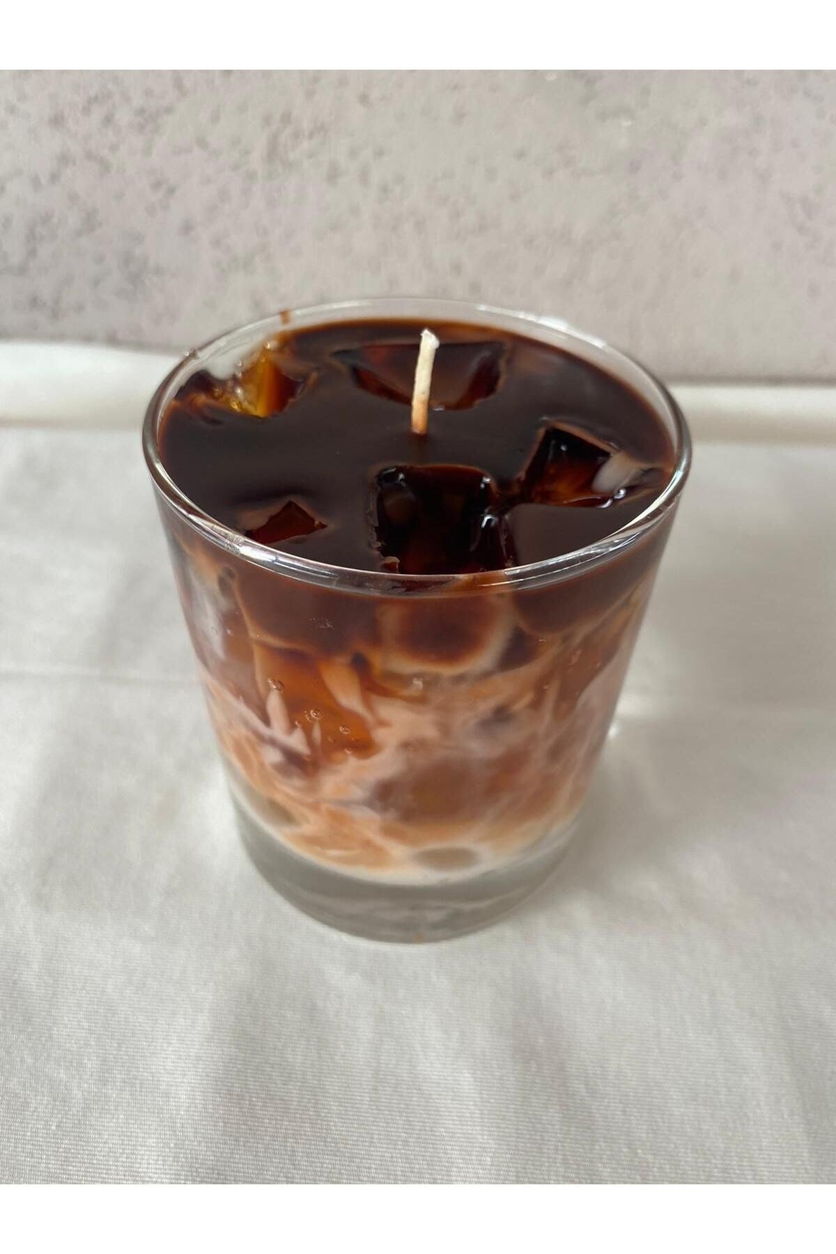 Buzlu Kahve İce Latte Mum Kahve Kokulu Bardak Mum